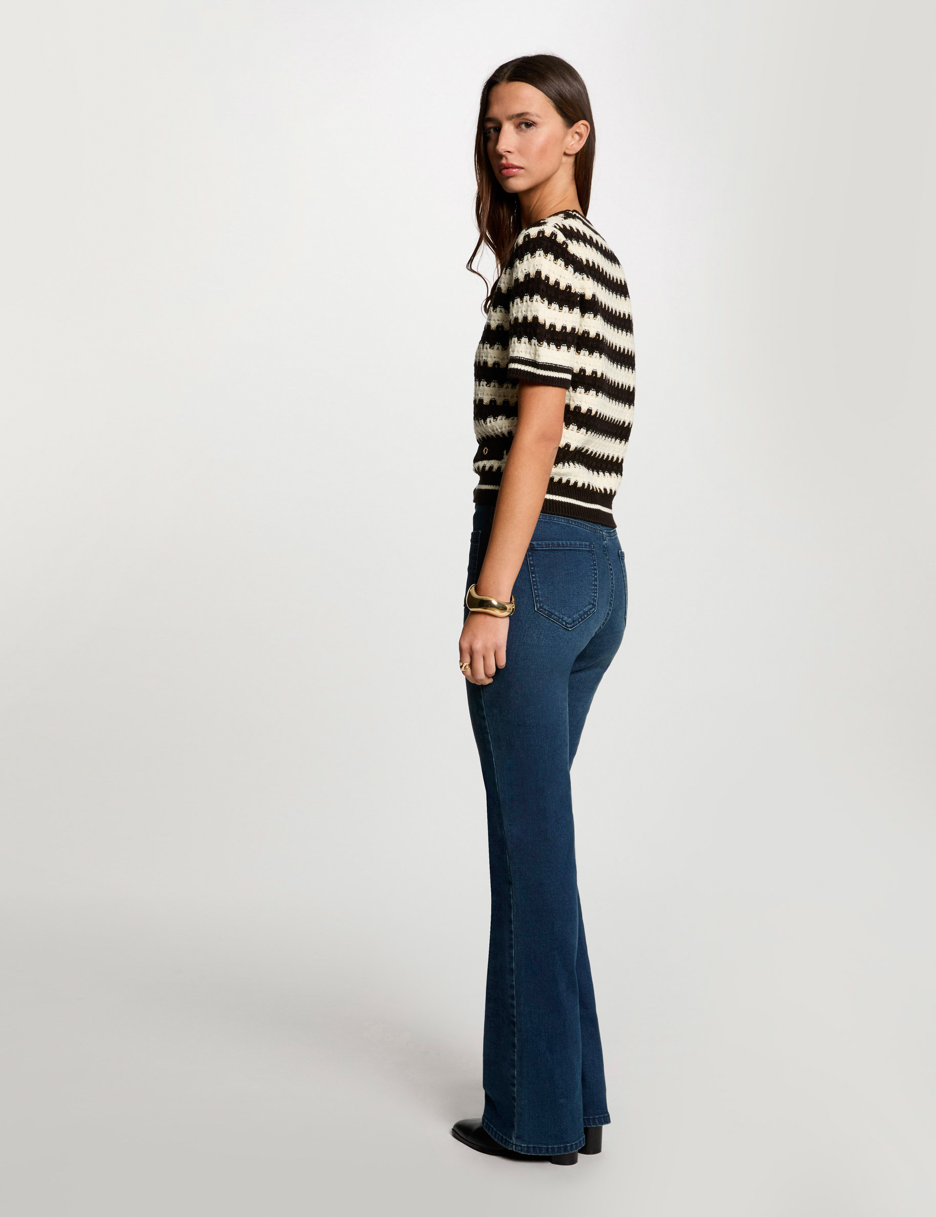 pull manches courtes raye blanc femme Pull manches courtes rayé blanc femme