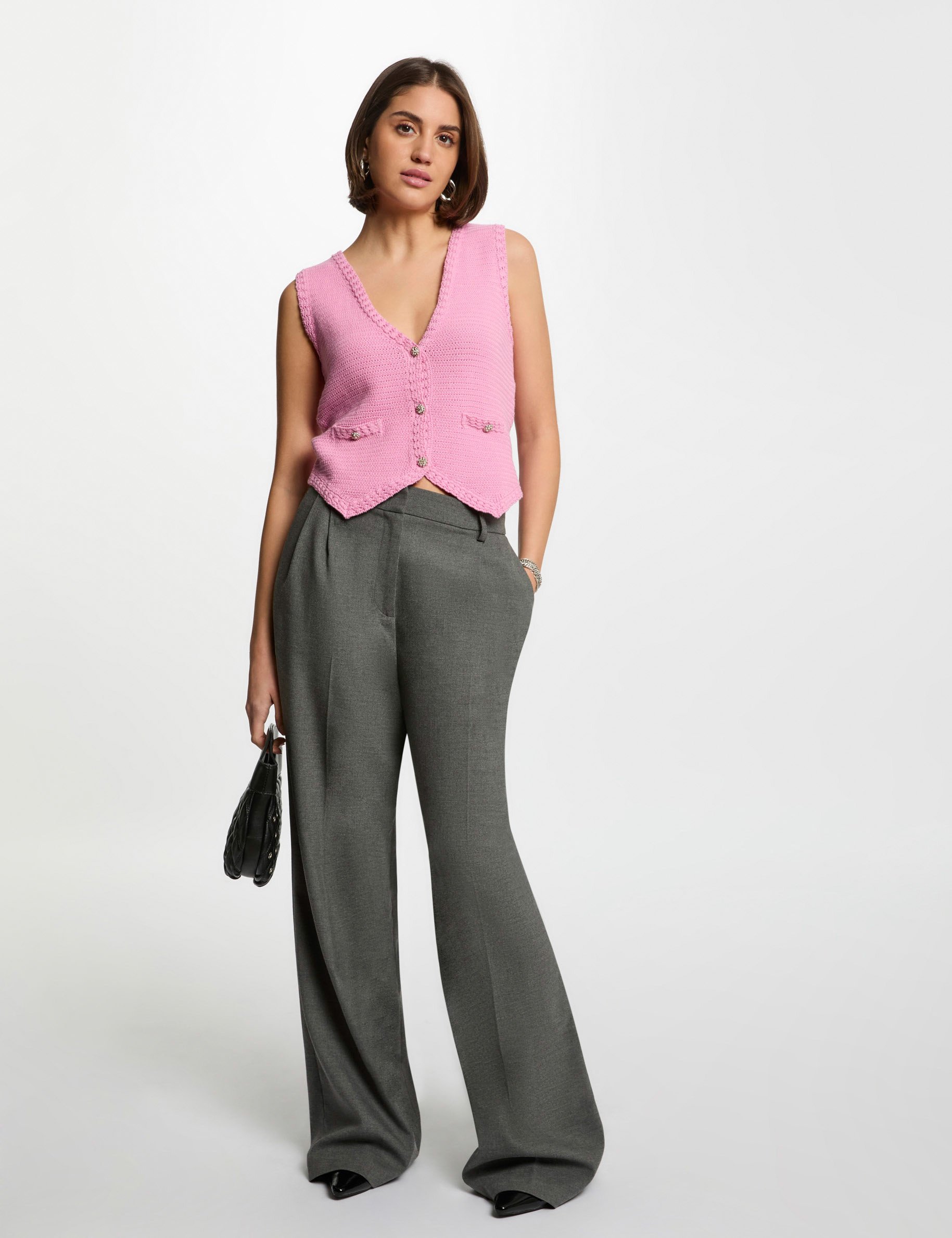 gilet sans manches rose femme Gilet sans manches rose femme