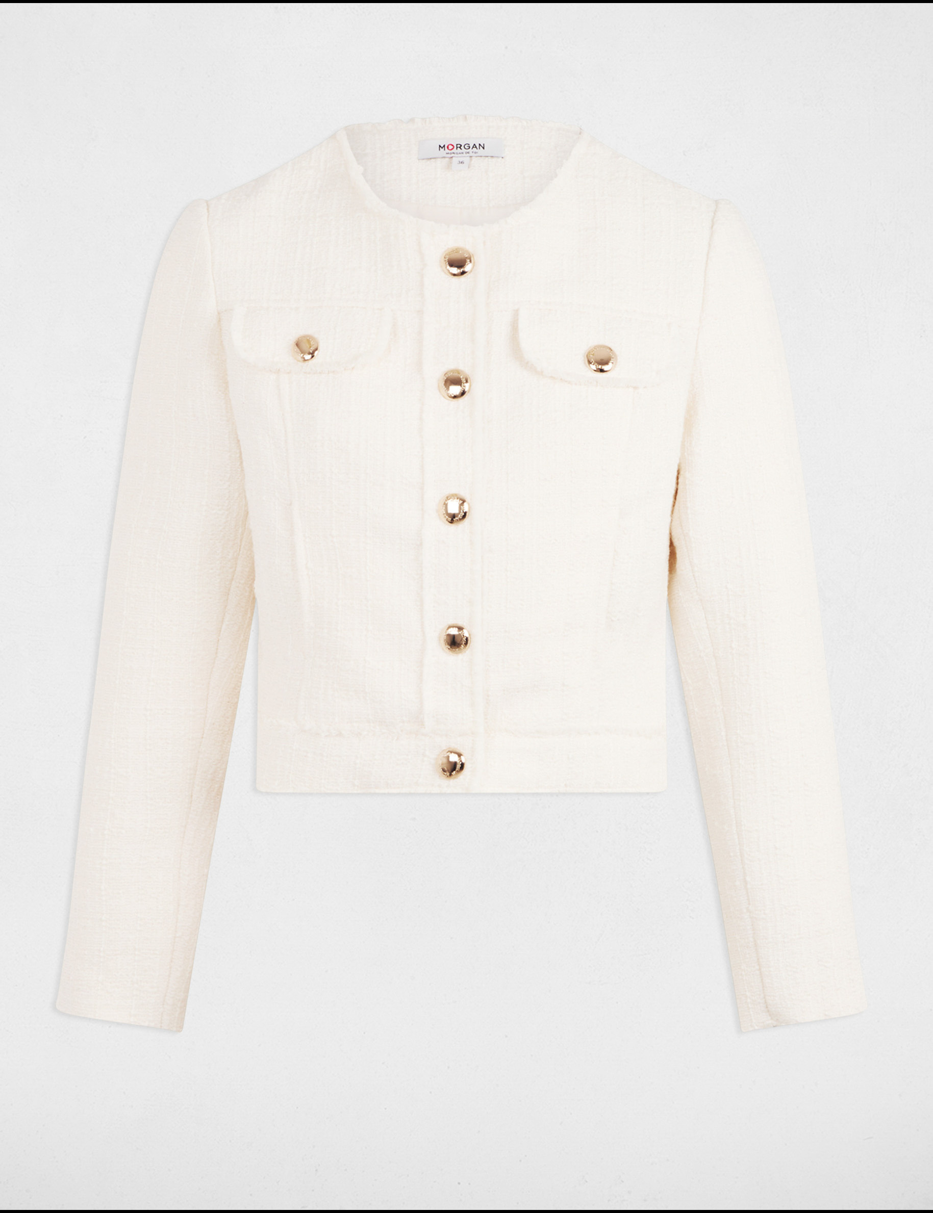 veste courte tweed ivoire femme Veste courte tweed ivoire femme