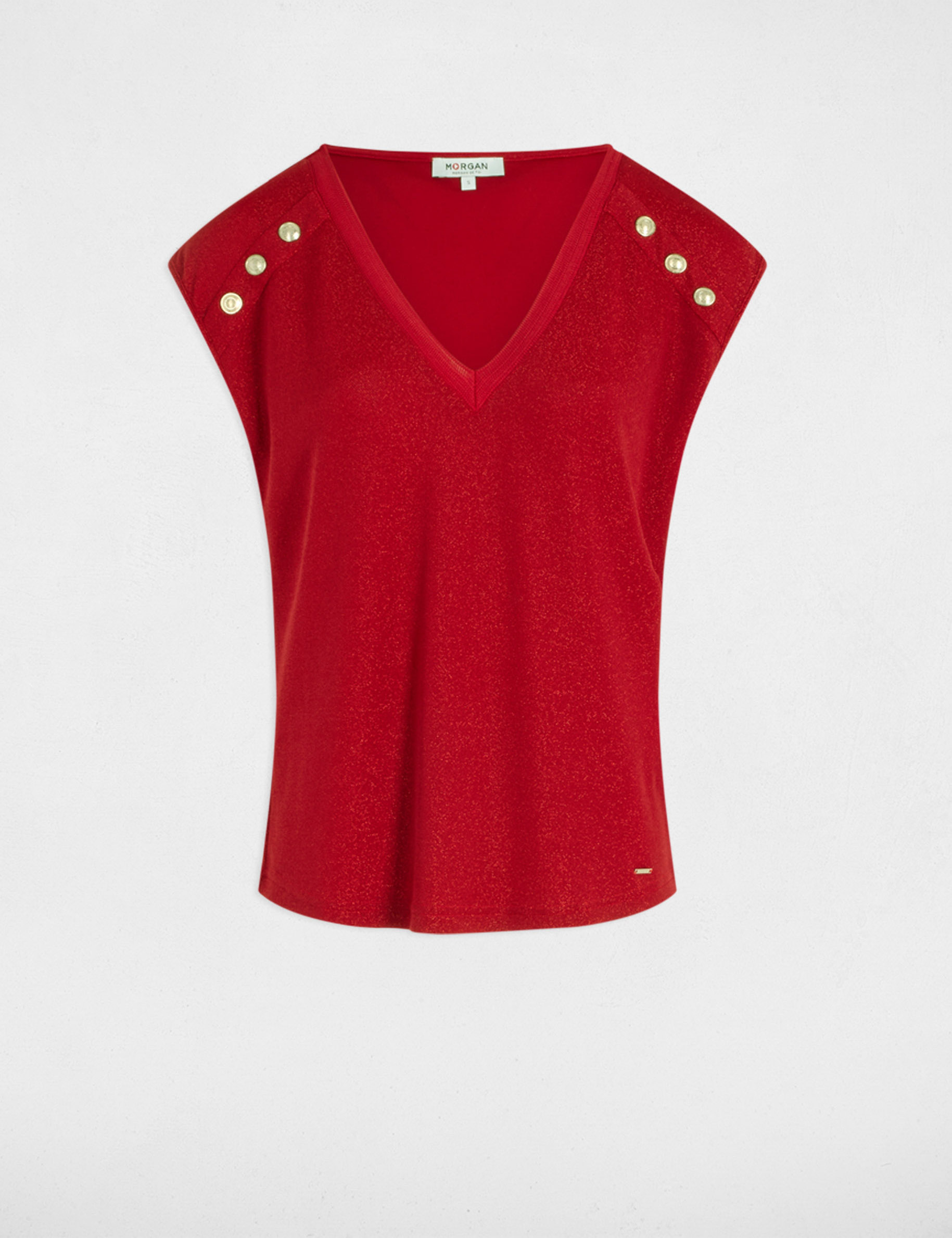 t shirt manches courtes rouge femme T-shirt manches courtes rouge femme