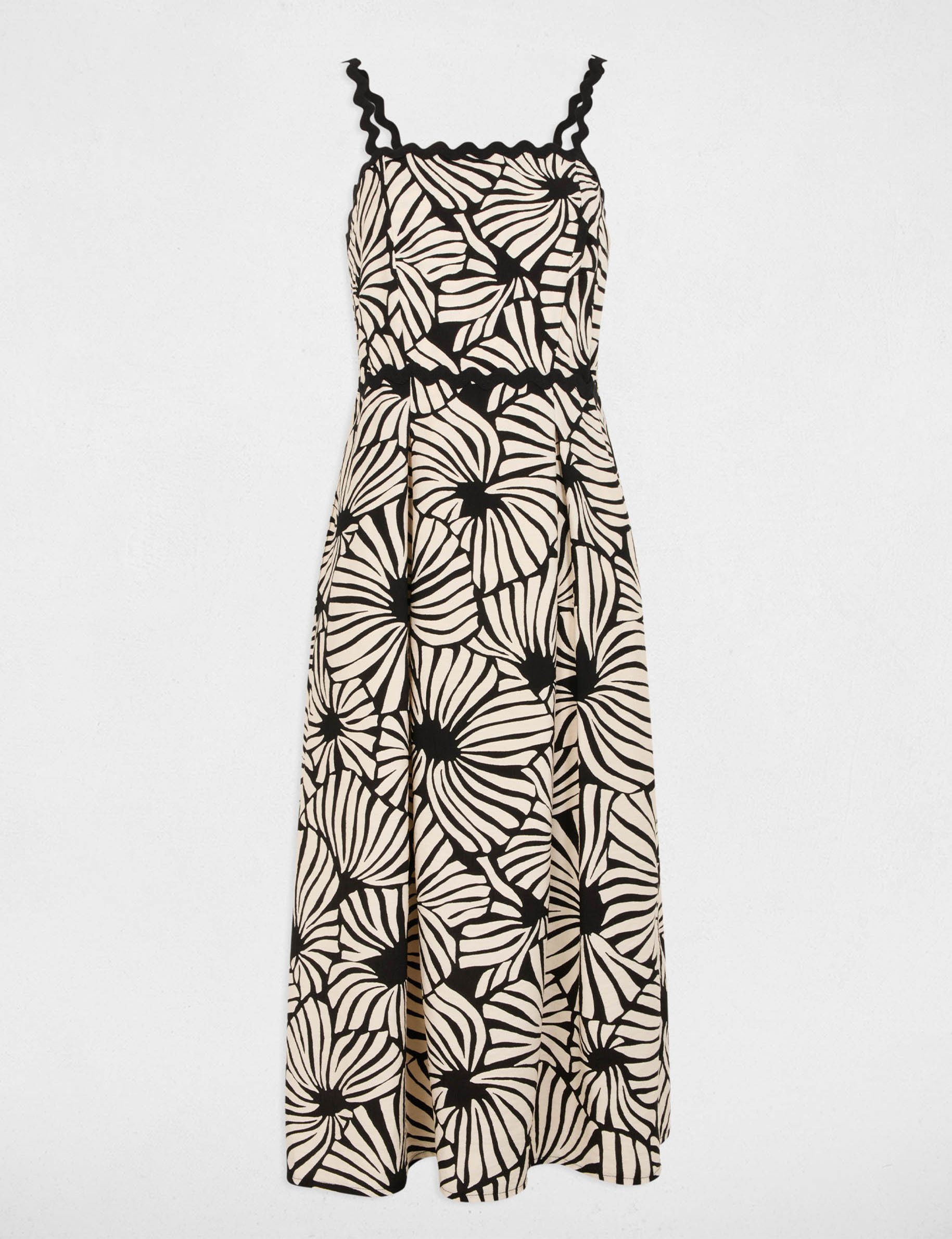 robe midi droite imprimee multicolore femme Robe midi droite imprimée multicolore femme