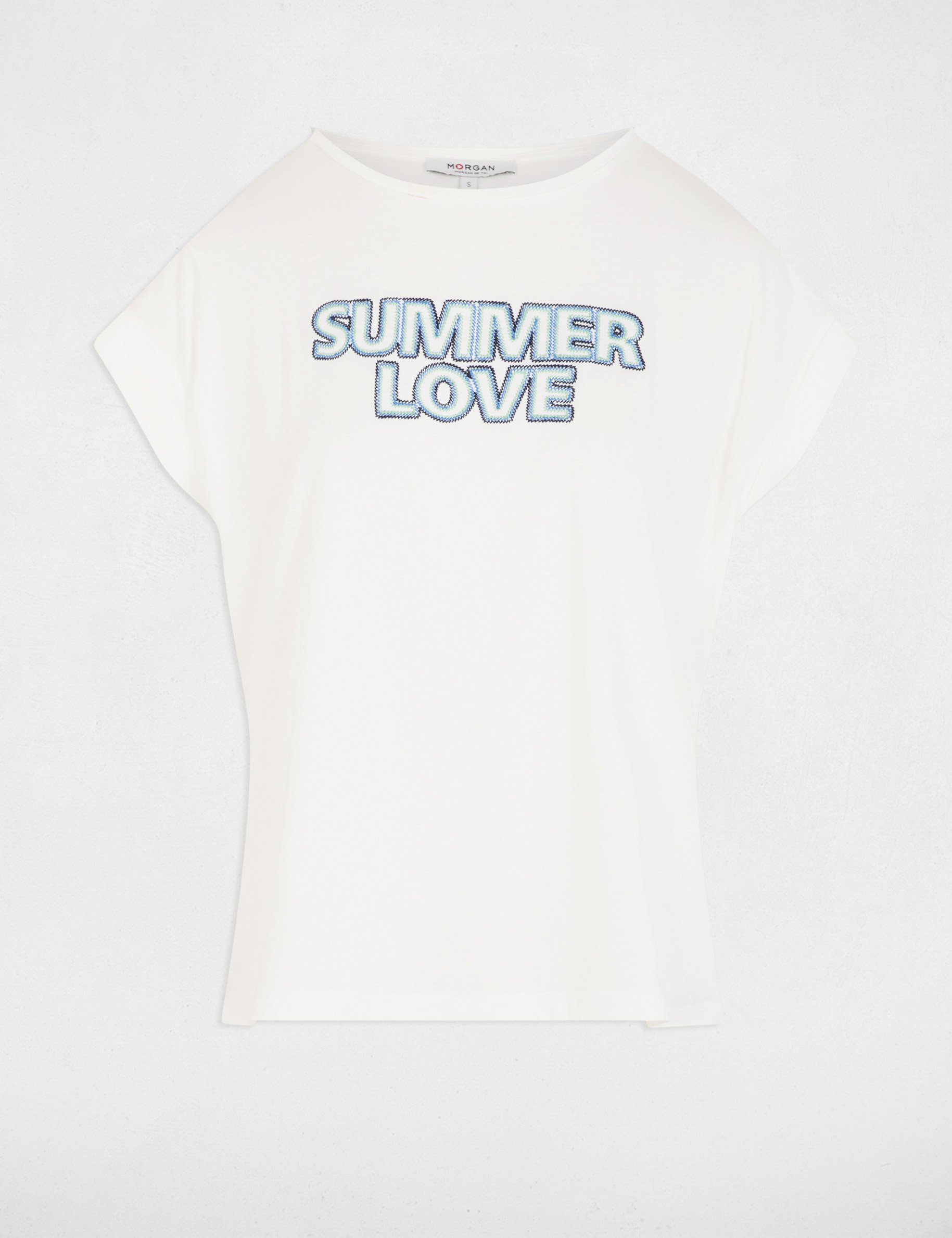 t shirt a inscription blanc femme T-shirt à inscription blanc femme