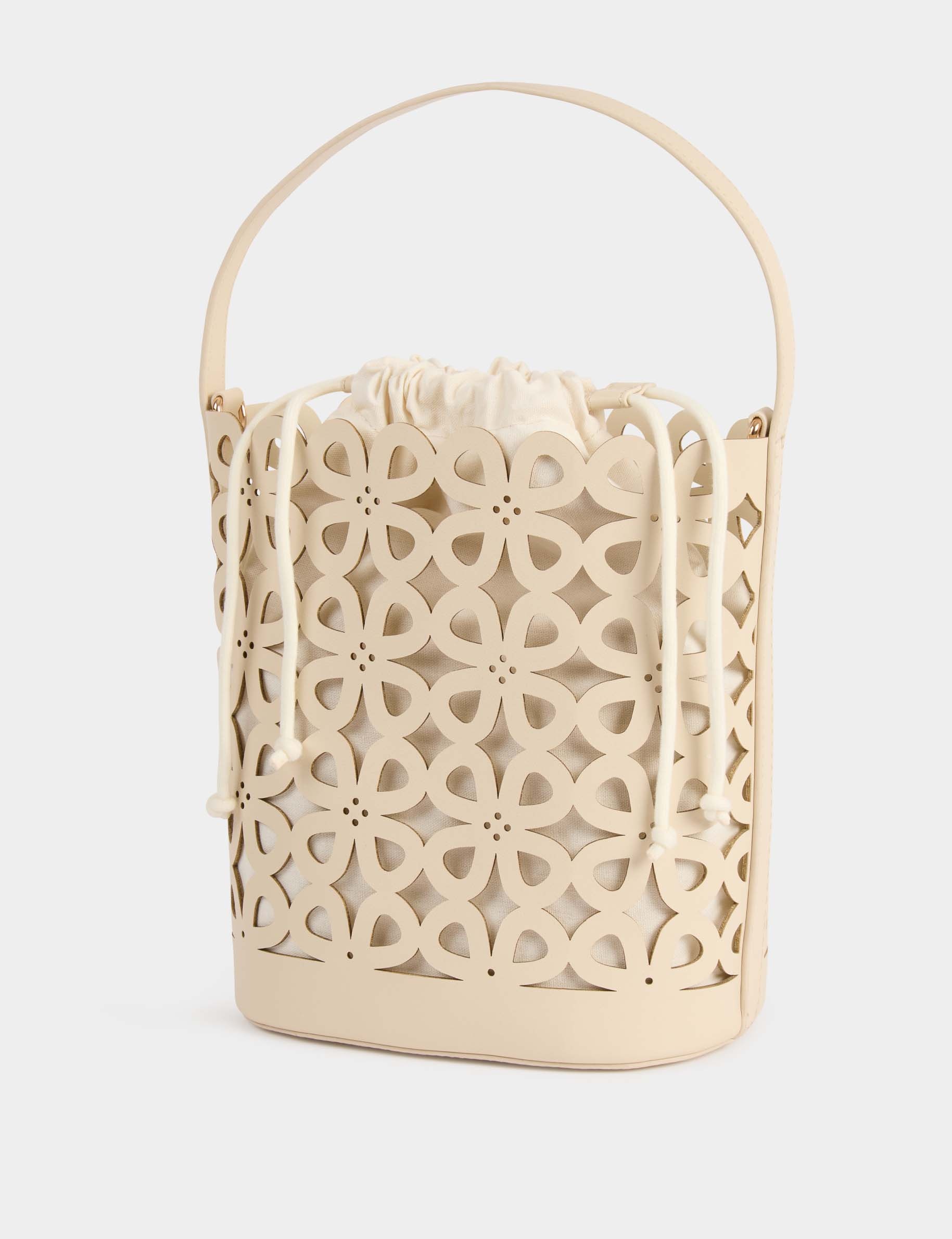 Sac sceau d&eacute;coup&eacute; blanc femme
