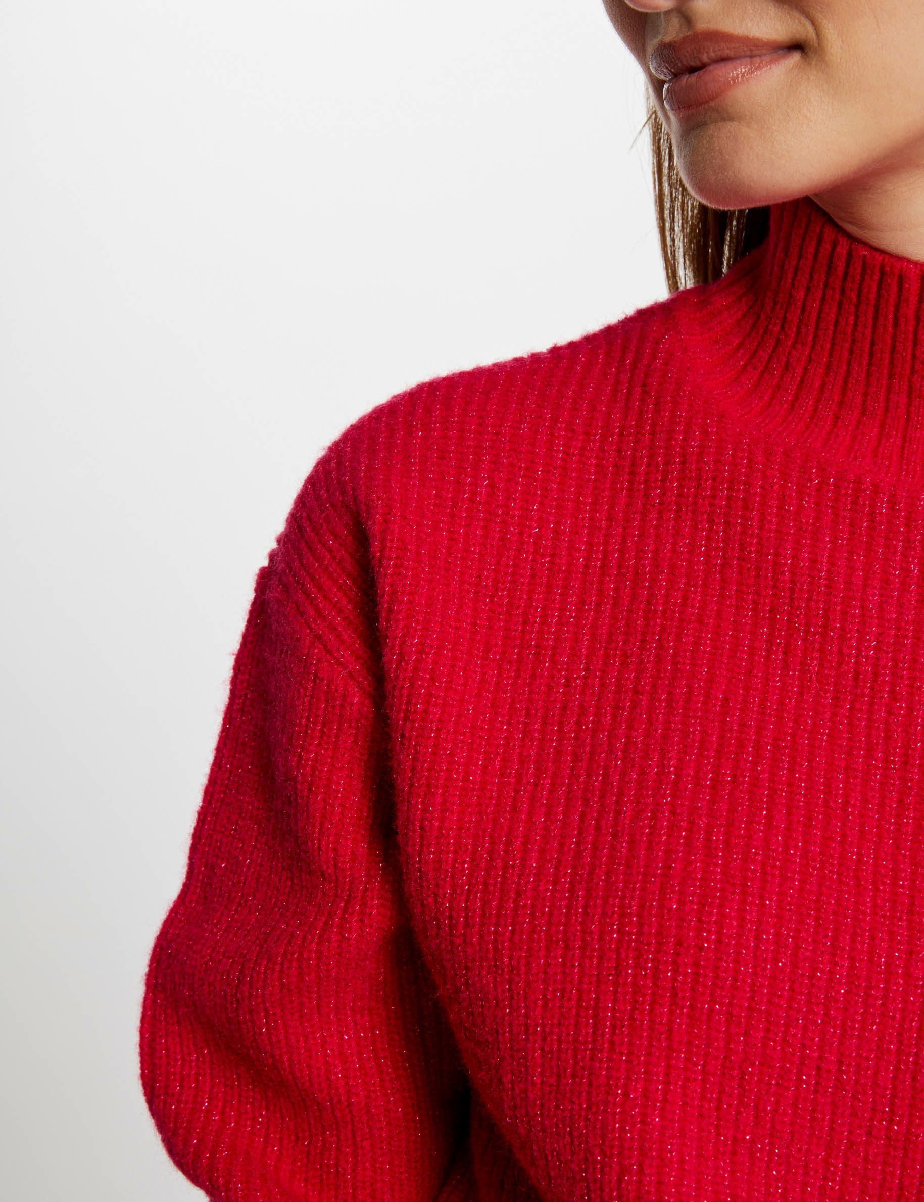 pull manches longues avec boutons rose moyen femme Pull manches longues avec boutons rose moyen femme