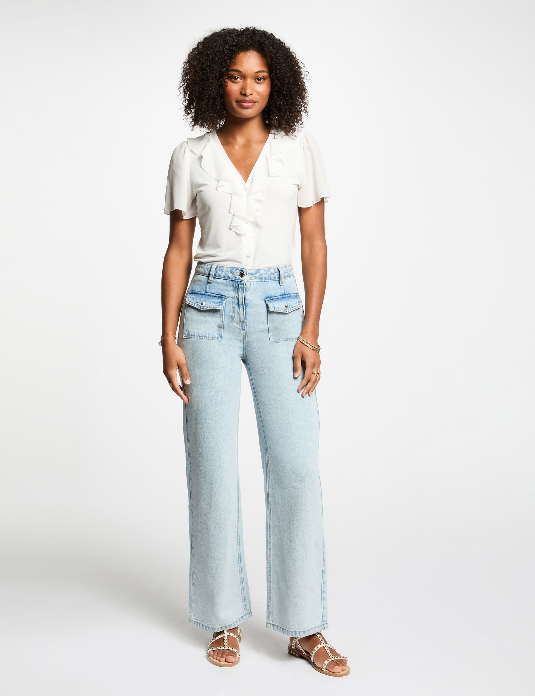 t shirt manches courtes blanc femme T-shirt manches courtes blanc femme