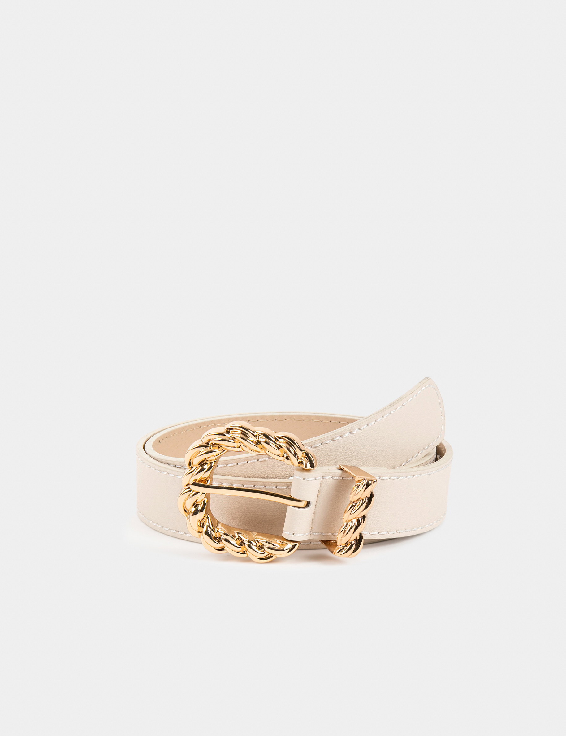 Ceinture avec boucle torsade ivoire femme Ceinture avec boucle torsade ivoire femme