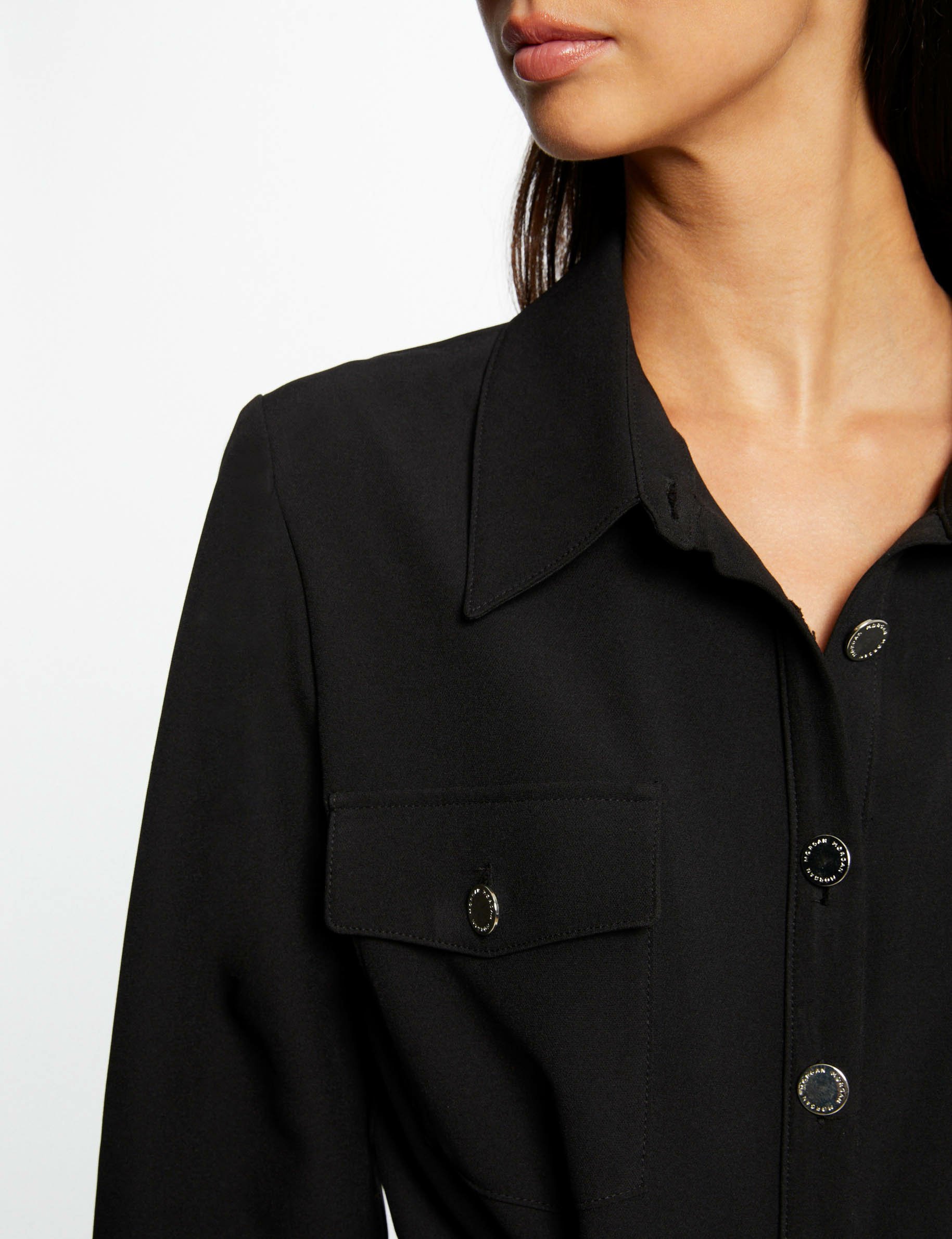 Combinaison ajustée manches longues noir femme