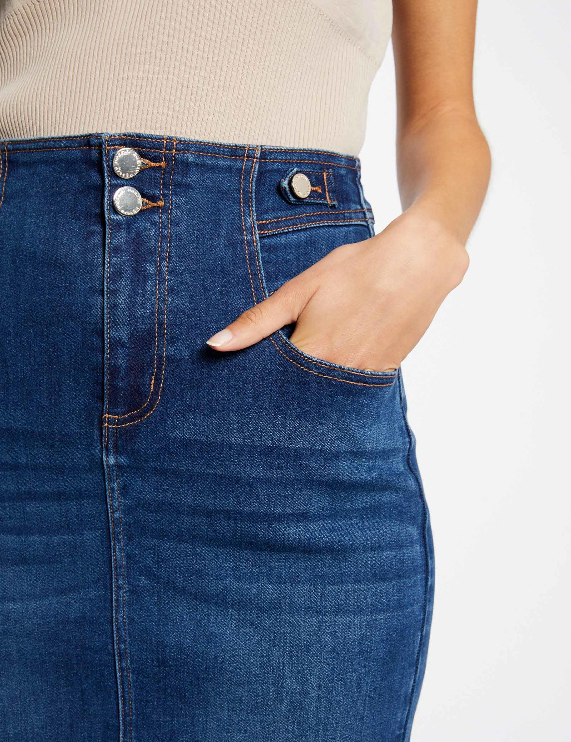 Jupe droite en jean deals