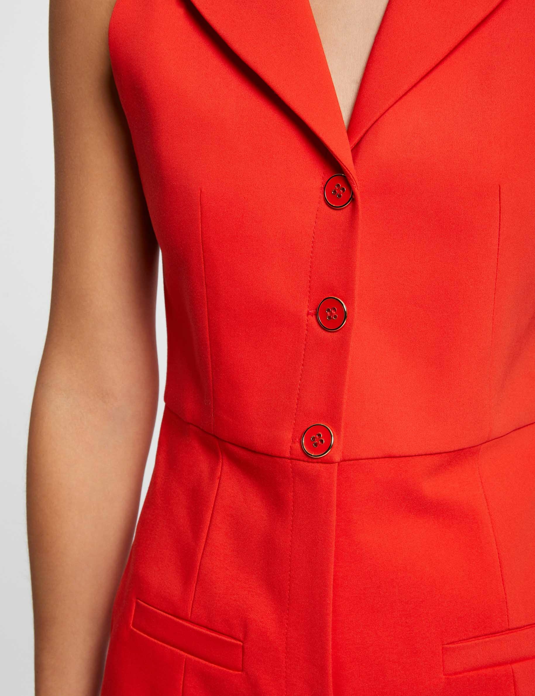 combishort sans manches orange femme Combishort sans manches orange femme