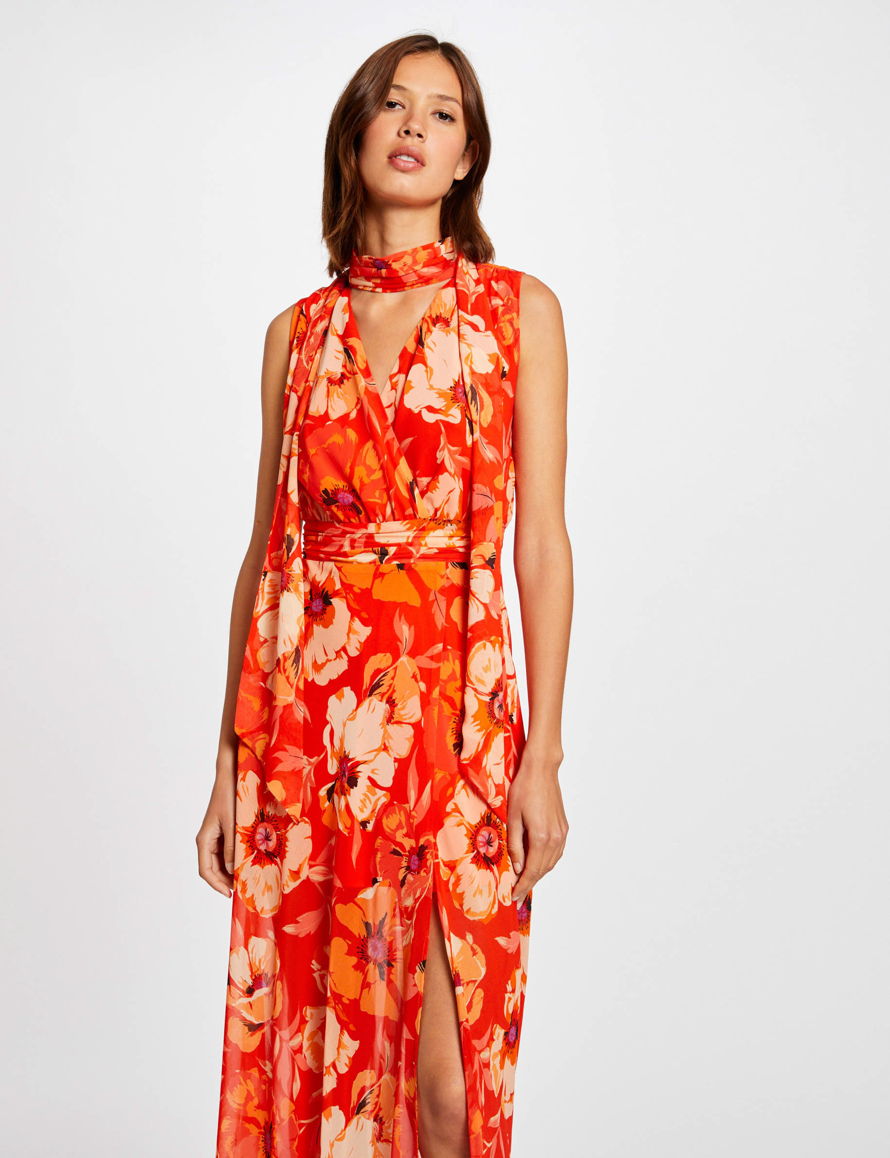 Robe longue droite fendue cote 2025