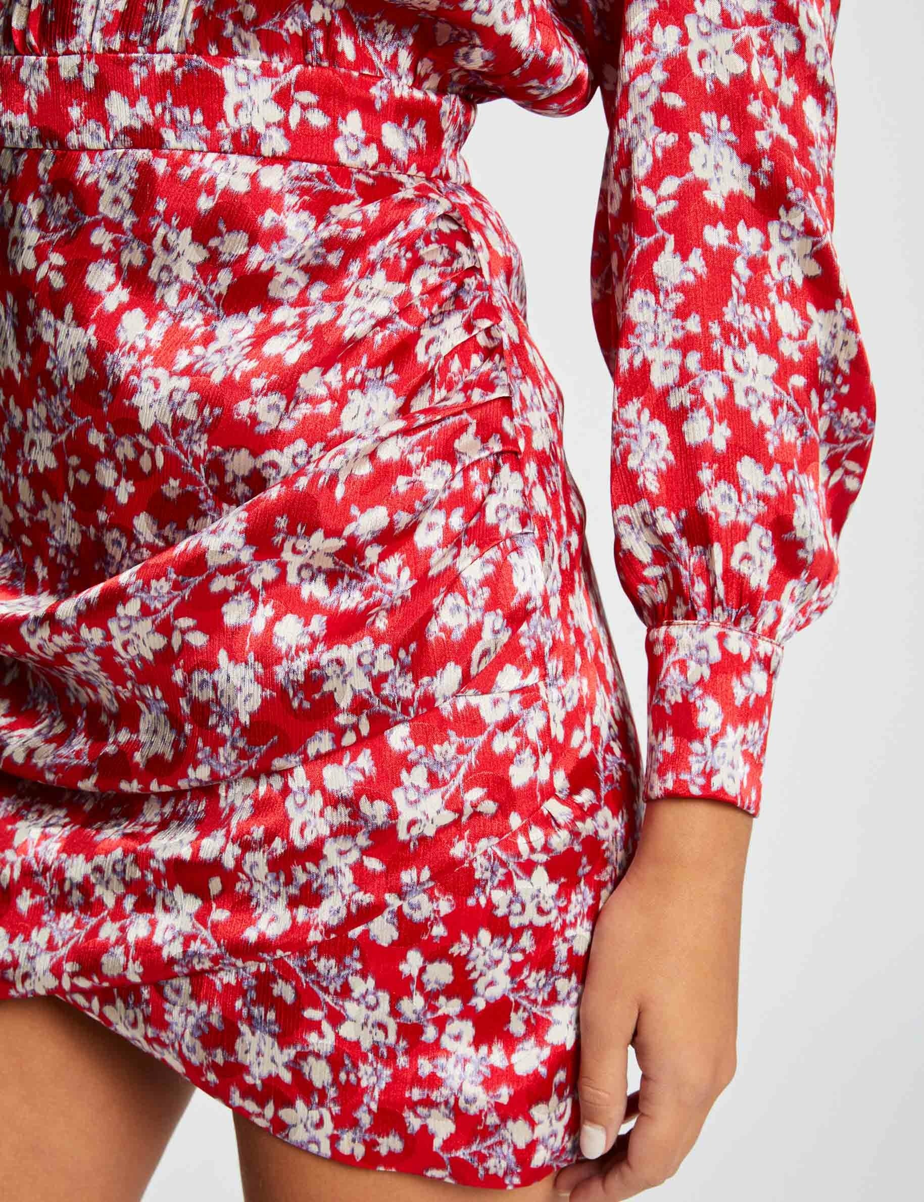 Robe cintrée drapée imprimé floral multico femme