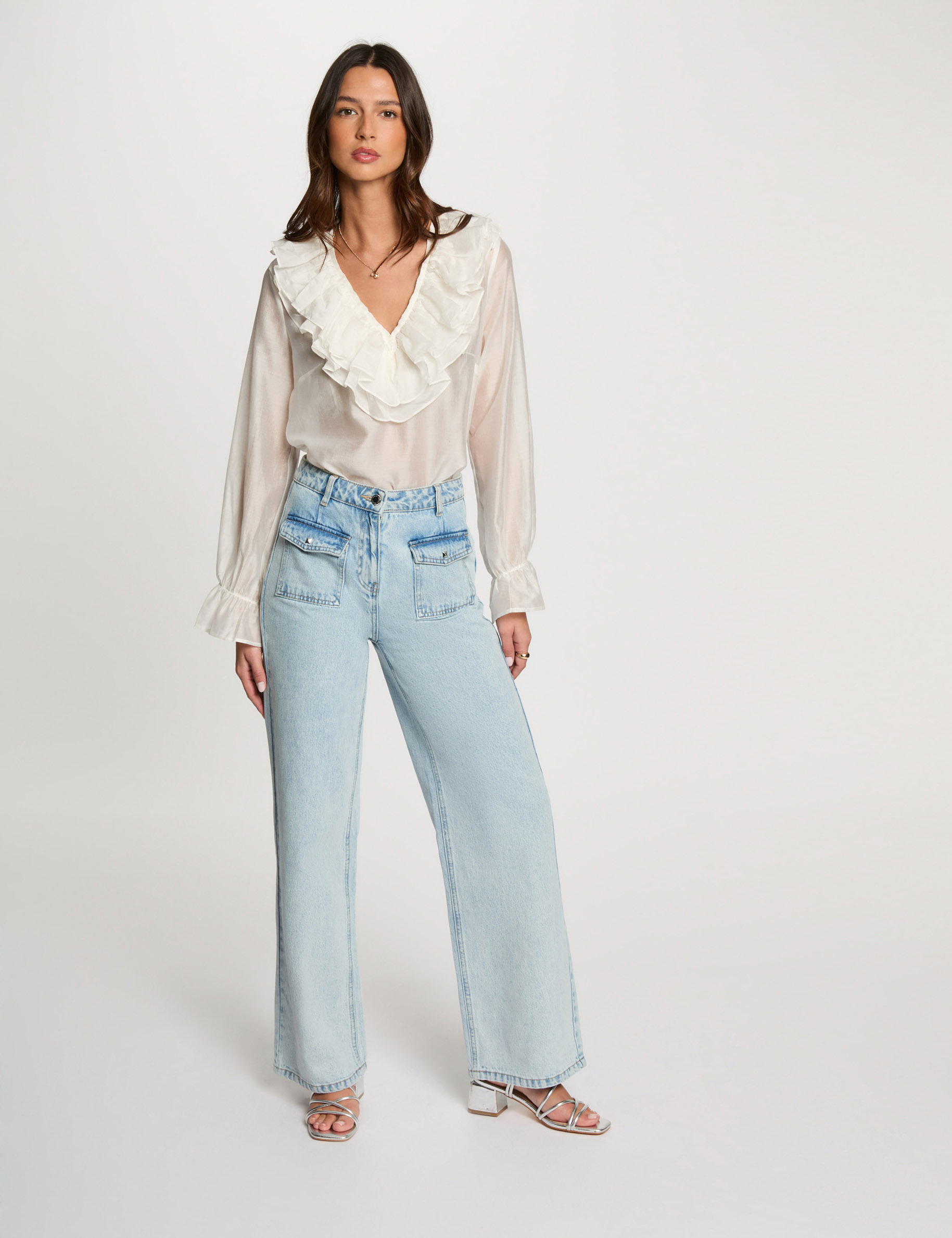 blouse manches longues blanc femme Blouse manches longues blanc femme