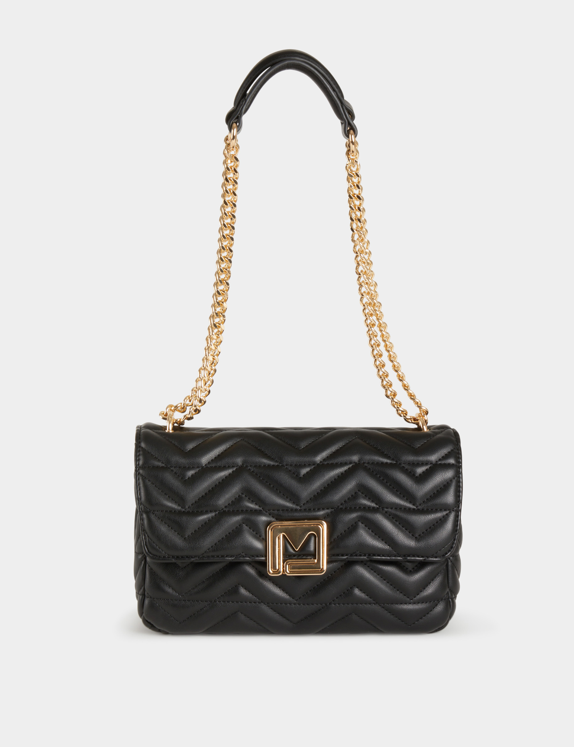 sac matelasse boucle m noir femme Sac matelassé boucle M noir femme