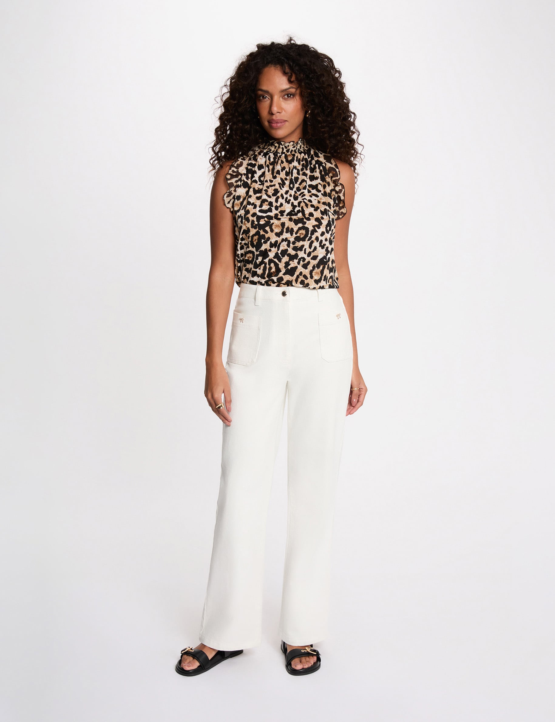 D&eacute;bardeur col montant multicolore femme