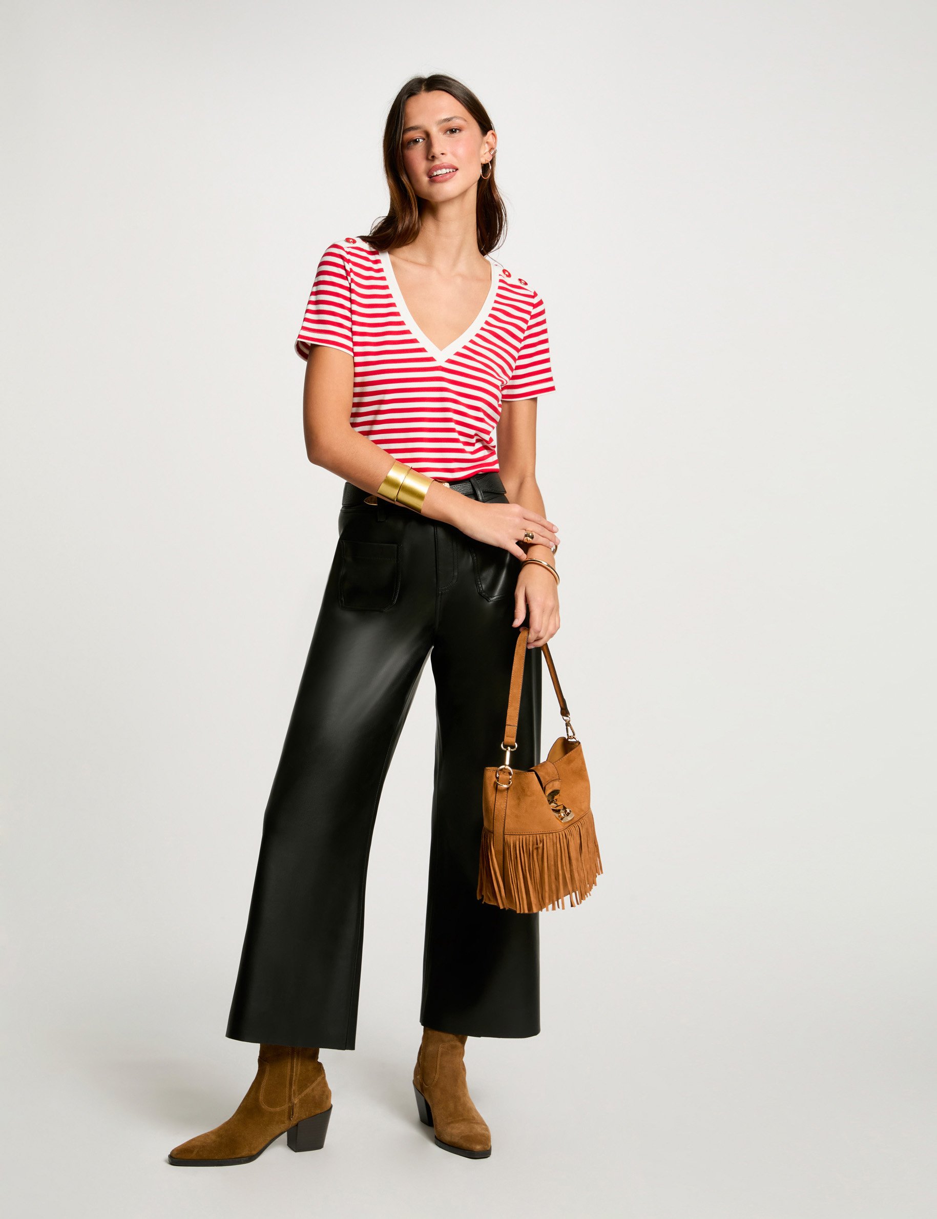 t shirt manches courtes raye blanc femme T-shirt manches courtes rayé blanc femme