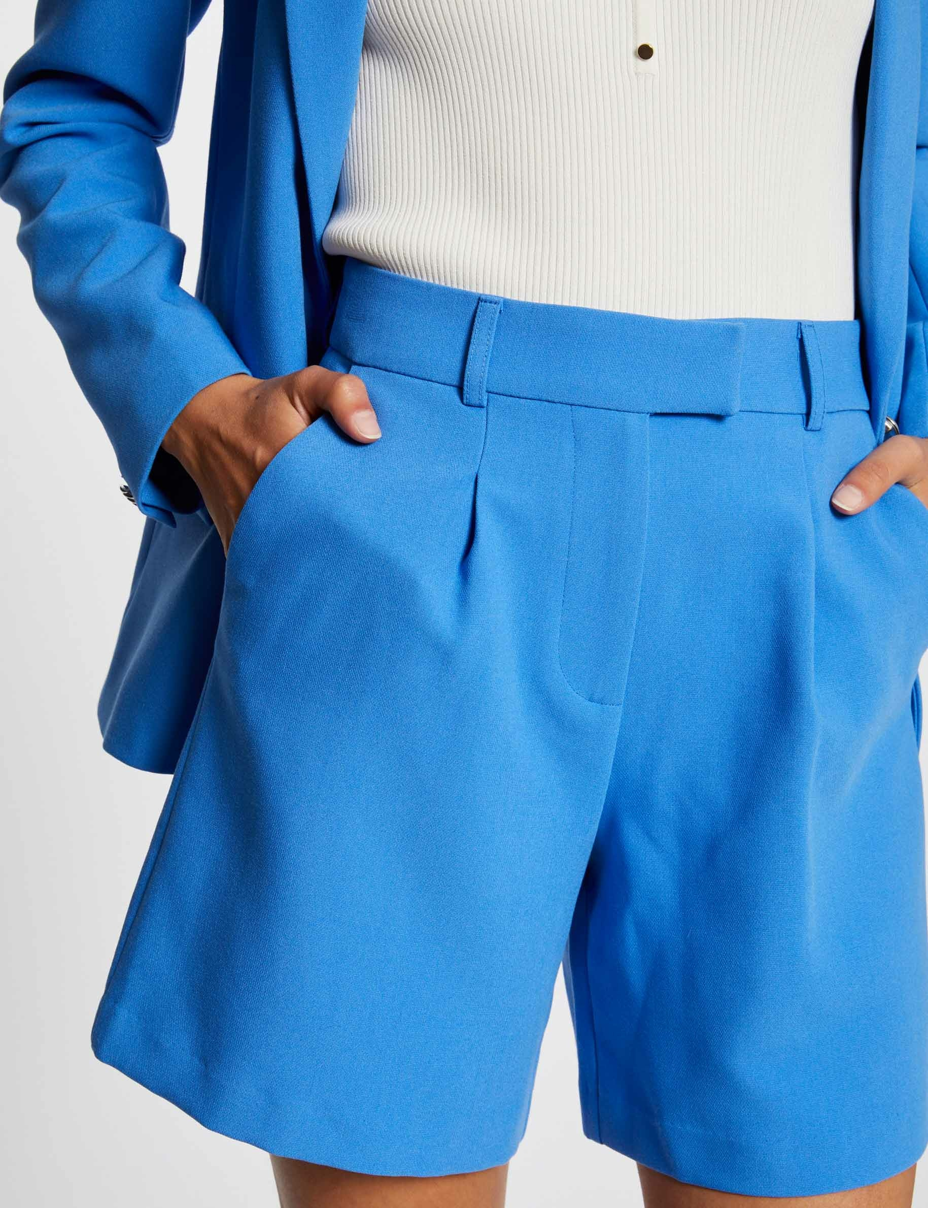 Short city ample taille haute bleu femme Short city ample taille haute bleu femme