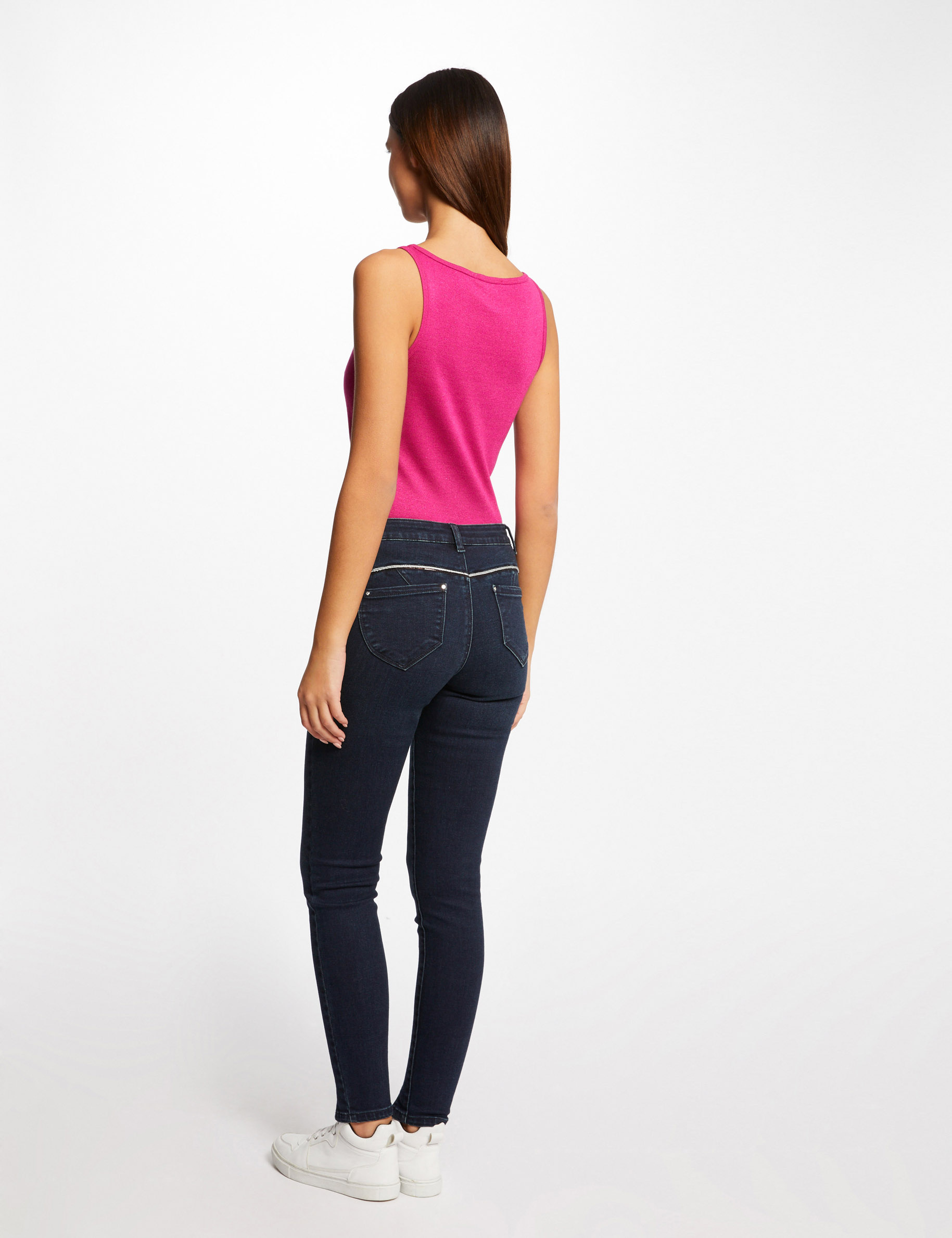 Débardeur bretelles fines rose fonce femme Débardeur bretelles fines rose fonce femme