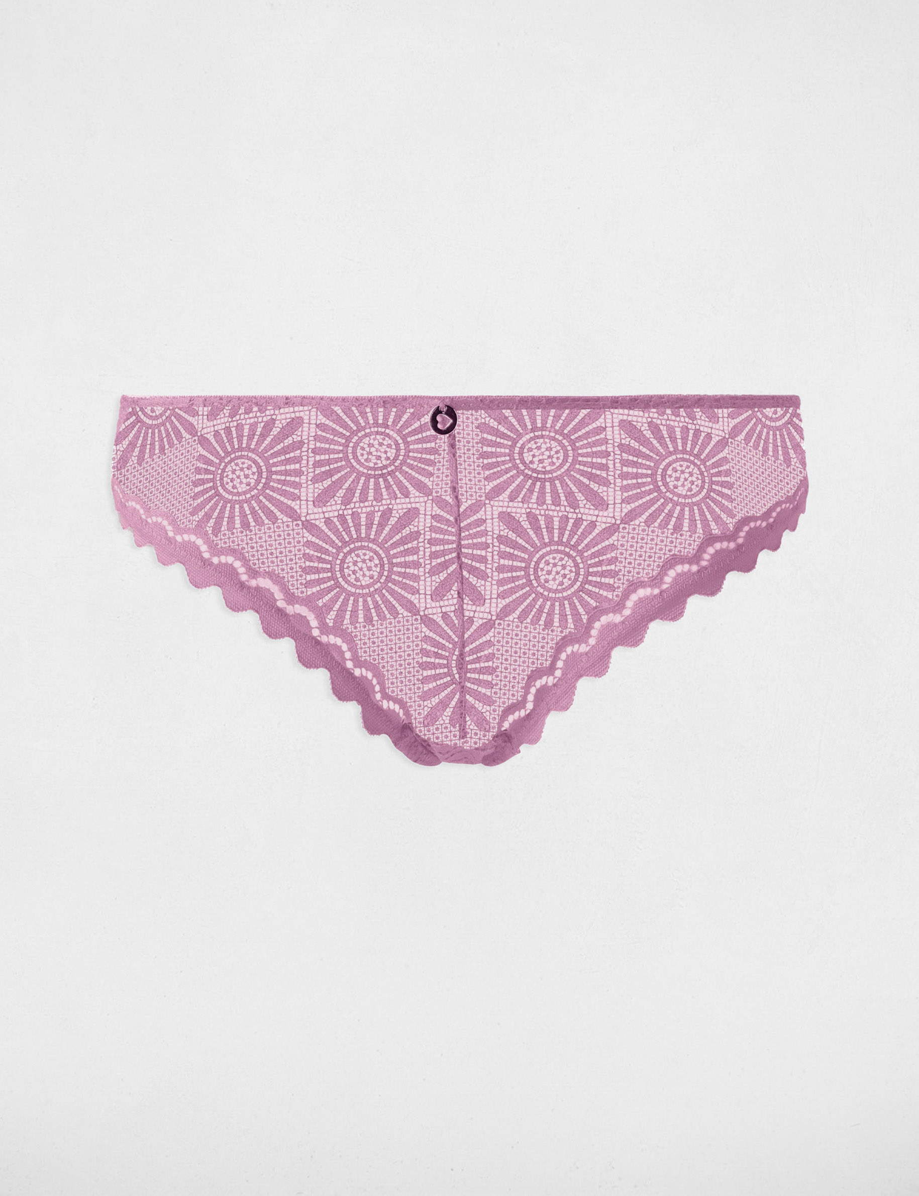 Slip en dentelle parme femme