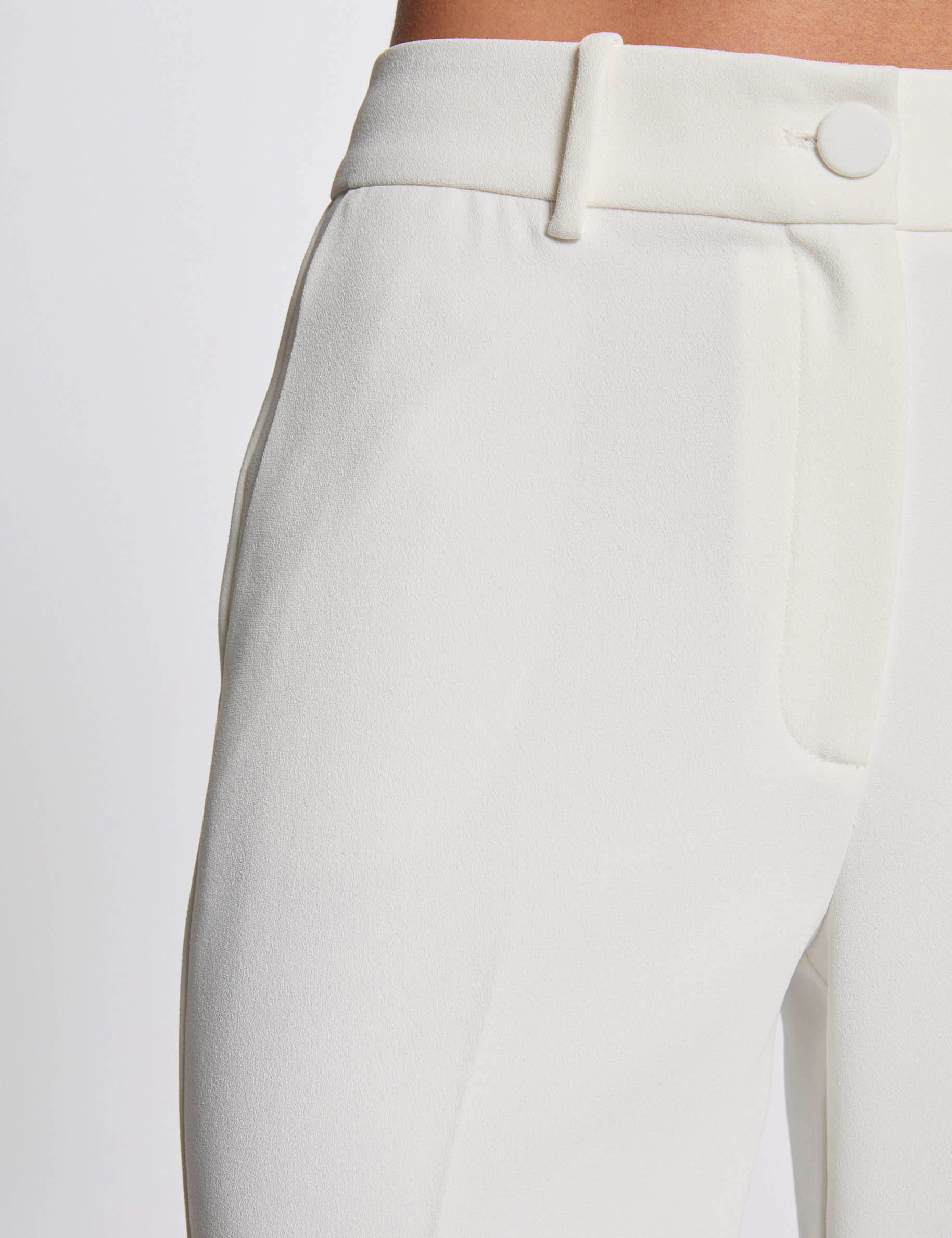 pantalon fluide a pinces blanc femme Pantalon fluide à pinces blanc femme