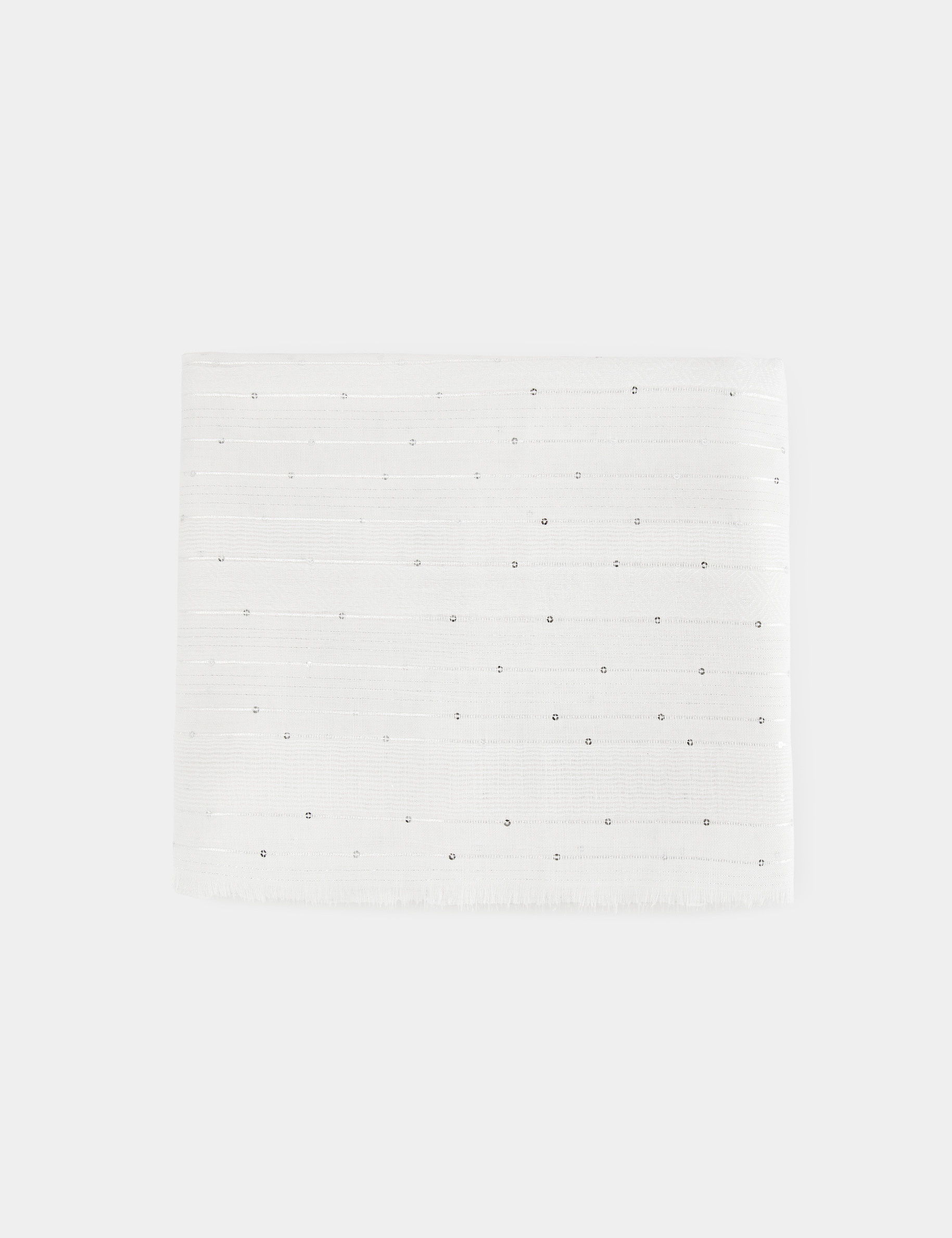 foulard a sequins blanc femme Foulard à sequins blanc femme