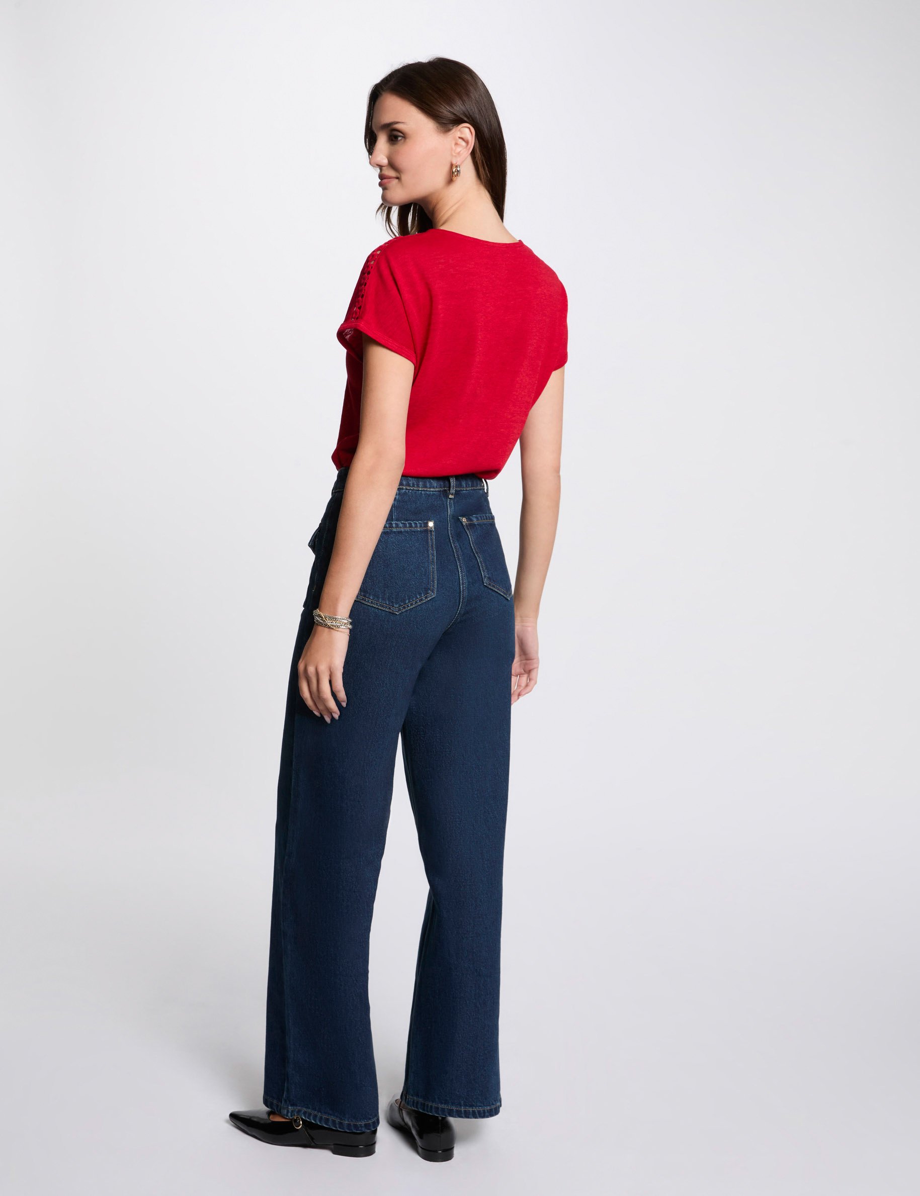 t shirt manches courtes rouge femme T-shirt manches courtes rouge femme