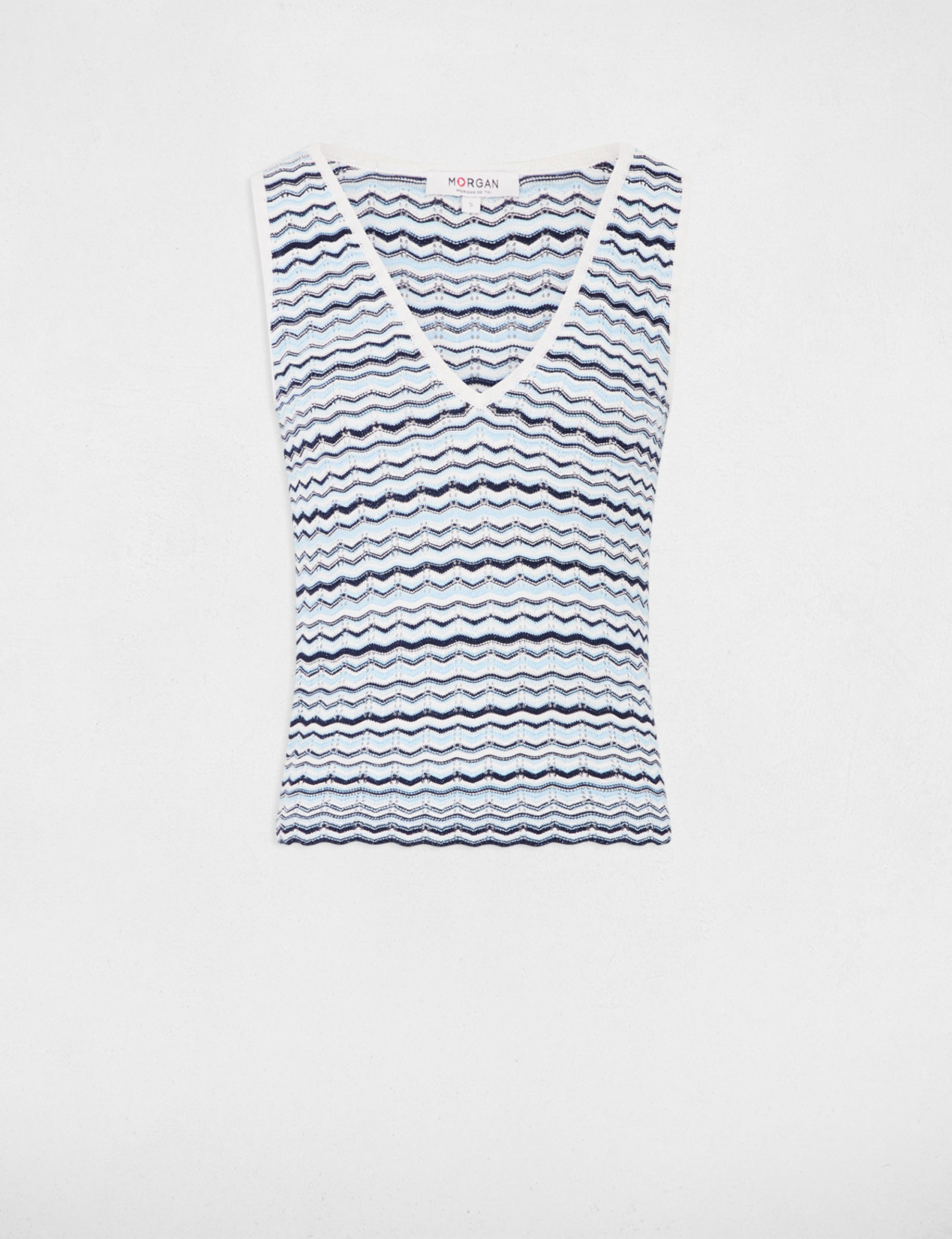 top maille sans manches multicolore femme Top maille sans manches multicolore femme
