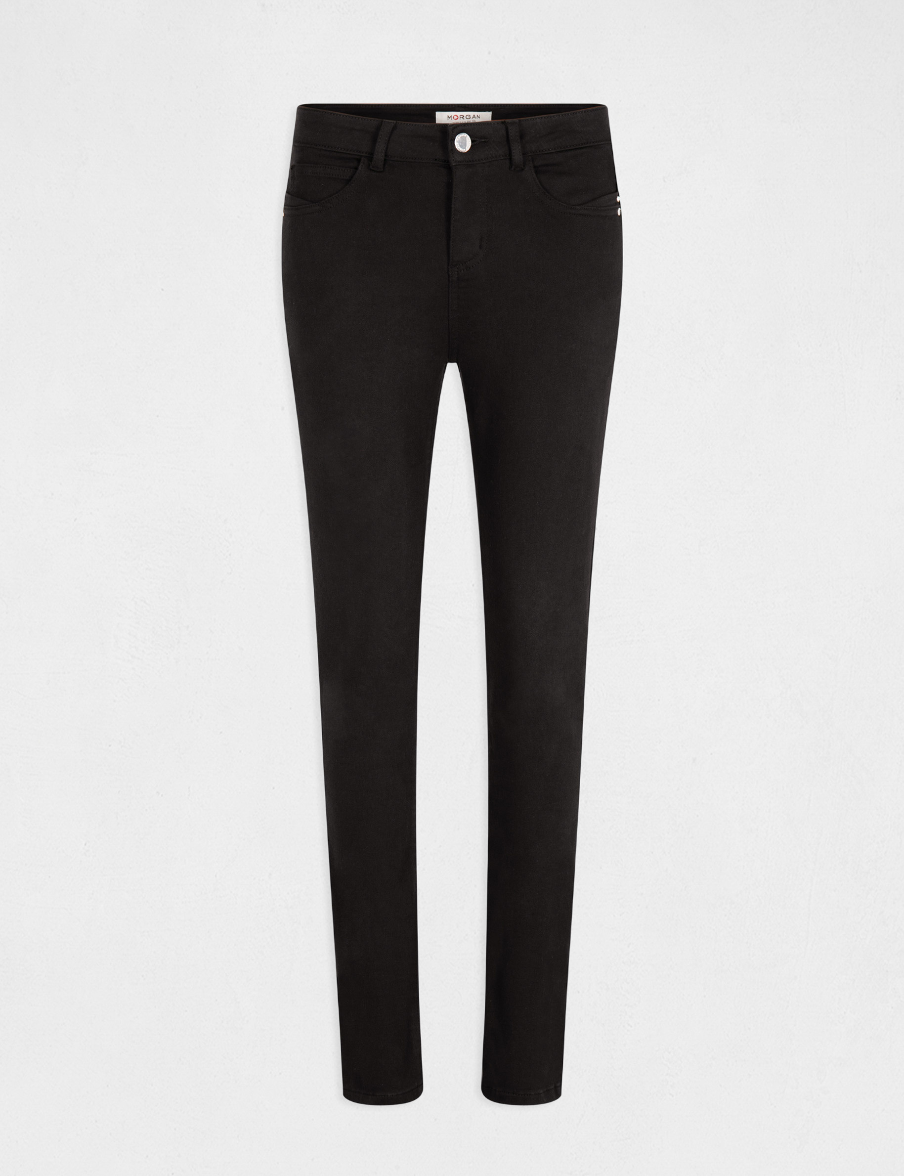 Pantalon slim taille standard noir femme Pantalon slim taille standard noir femme