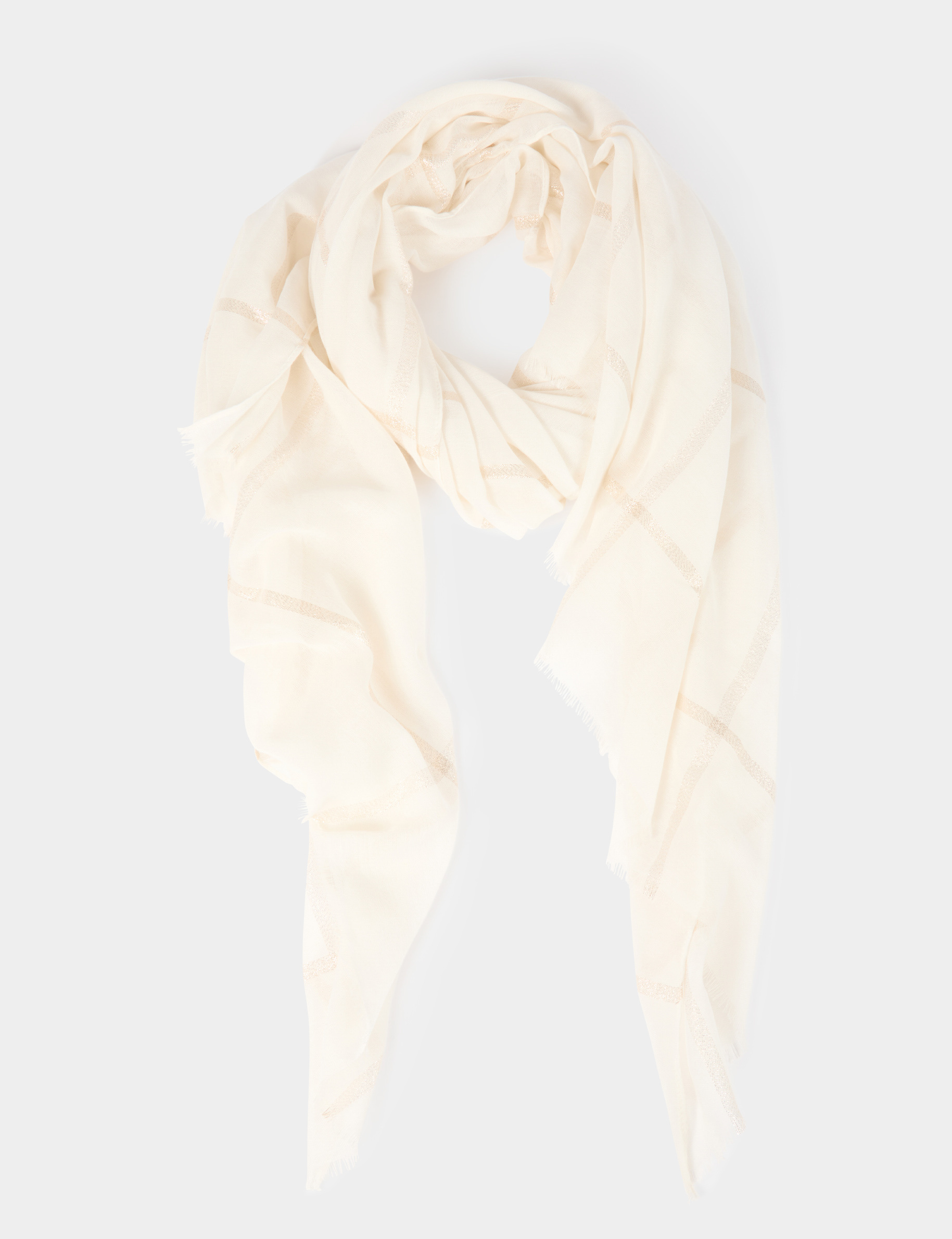 foulard a carreaux ivoire femme Foulard à carreaux ivoire femme