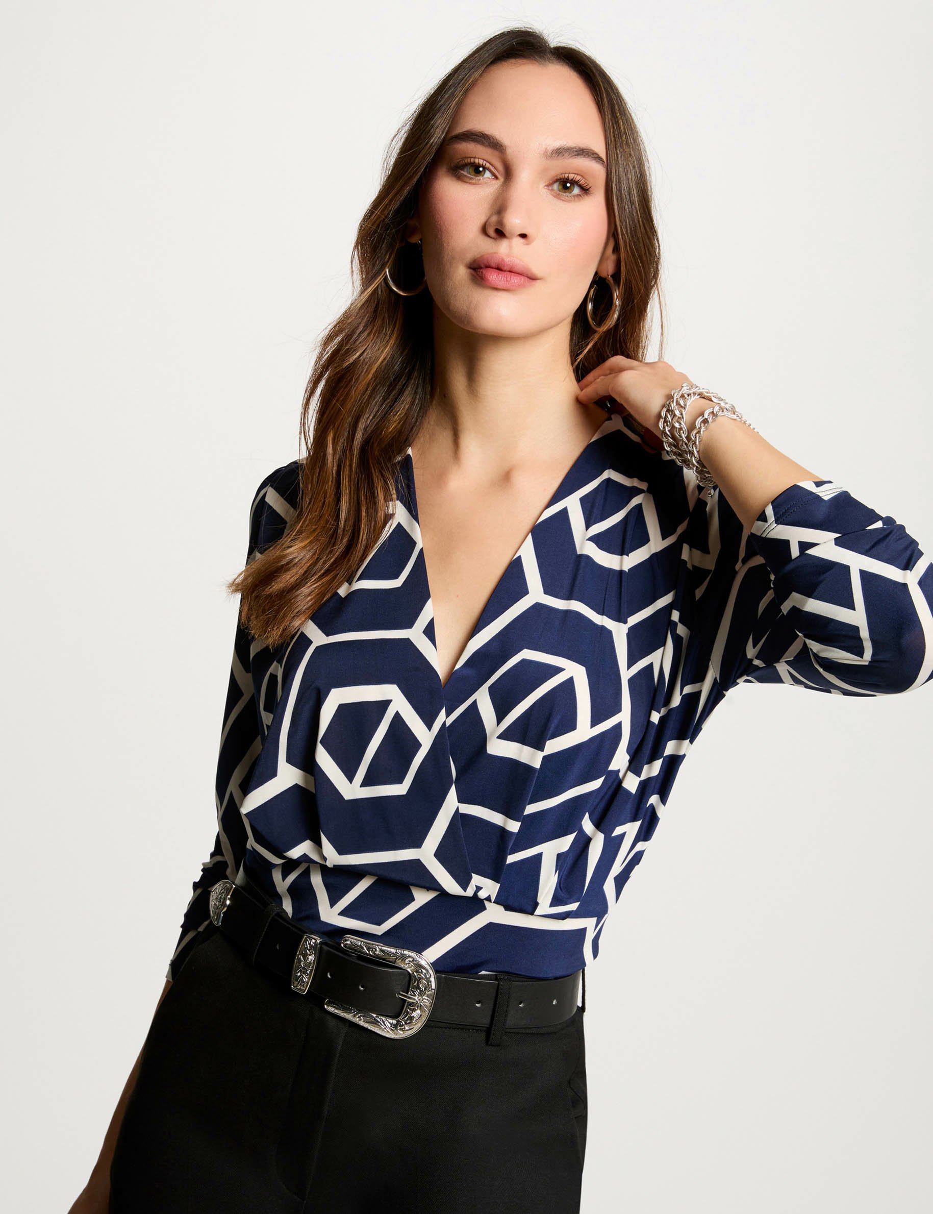 t shirt manches longues blanc femme T-shirt manches longues blanc femme
