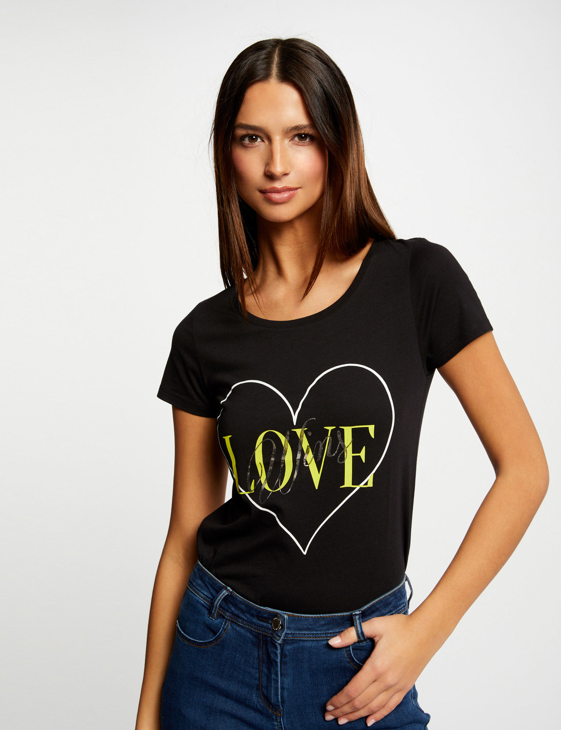 T-shirt manches courtes noir femme T-shirt manches courtes noir femme