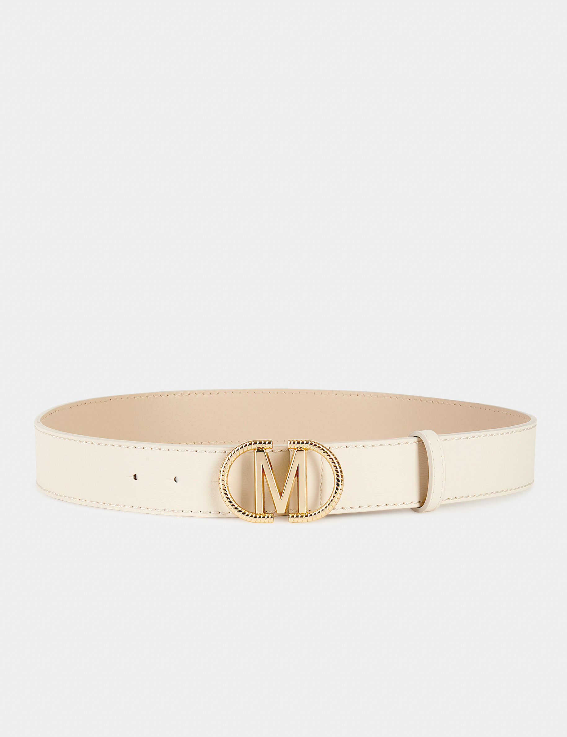 Ceinture avec boucle « M » beige femme Ceinture avec boucle « M » beige femme
