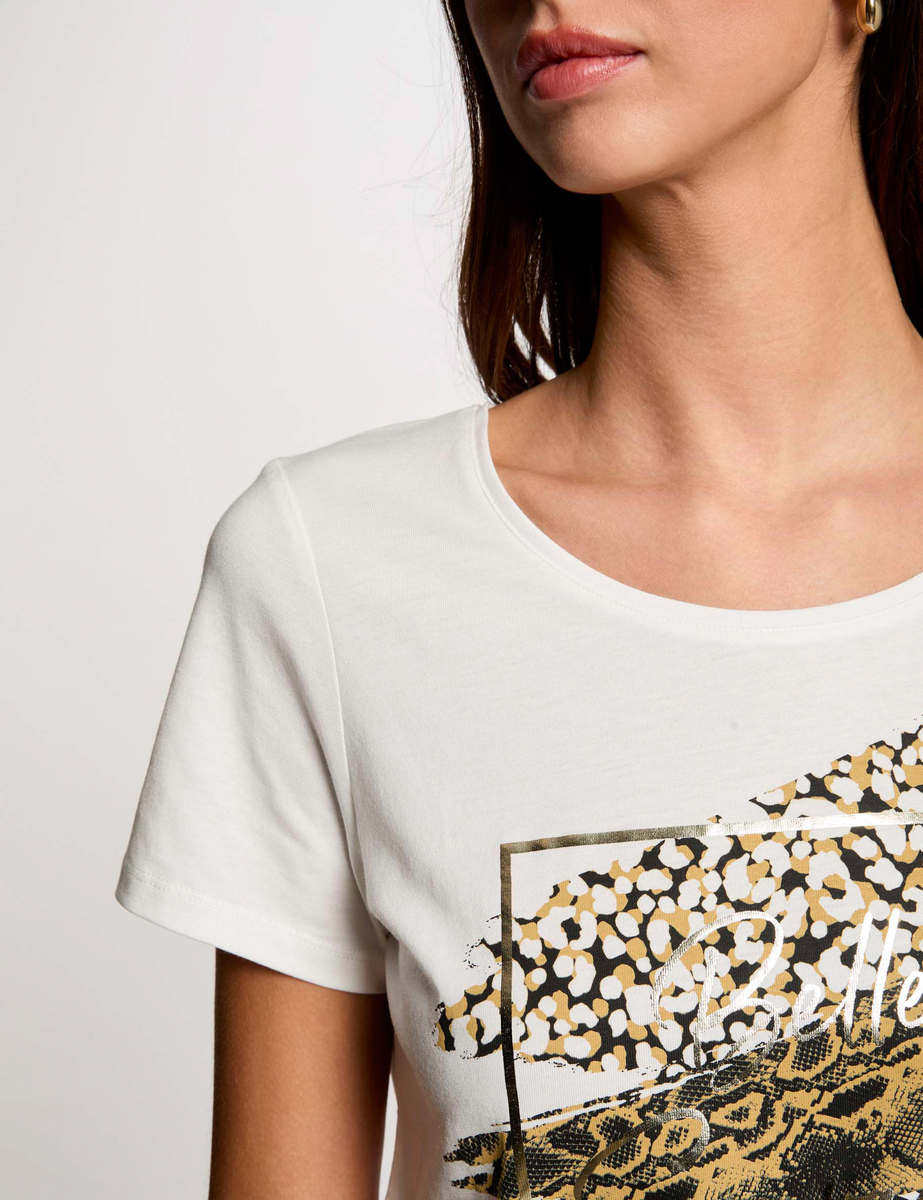 t shirt a inscription blanc femme T-shirt à inscription blanc femme