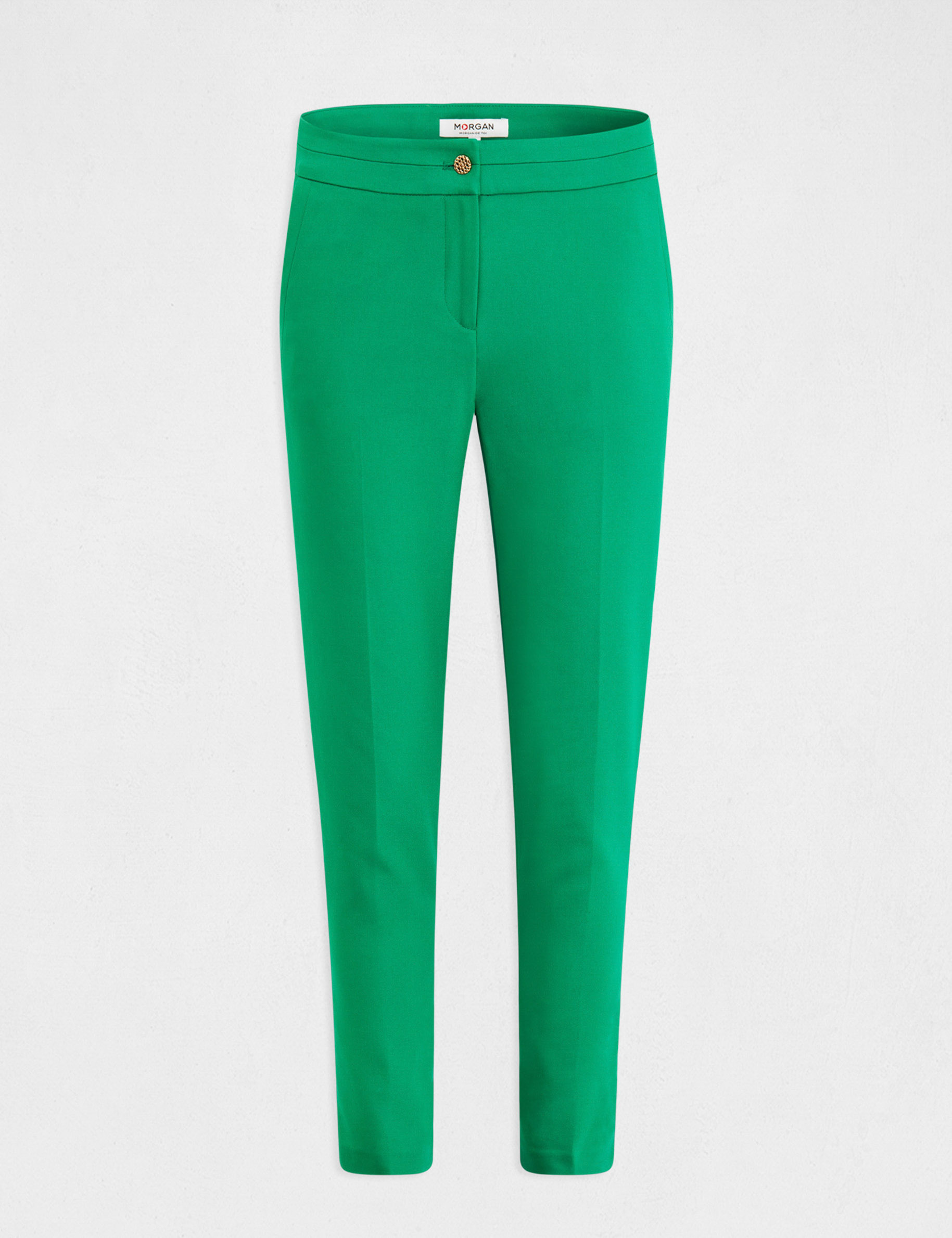 pantalon city droit 78eme vert femme Pantalon city droit 7/8ème vert femme