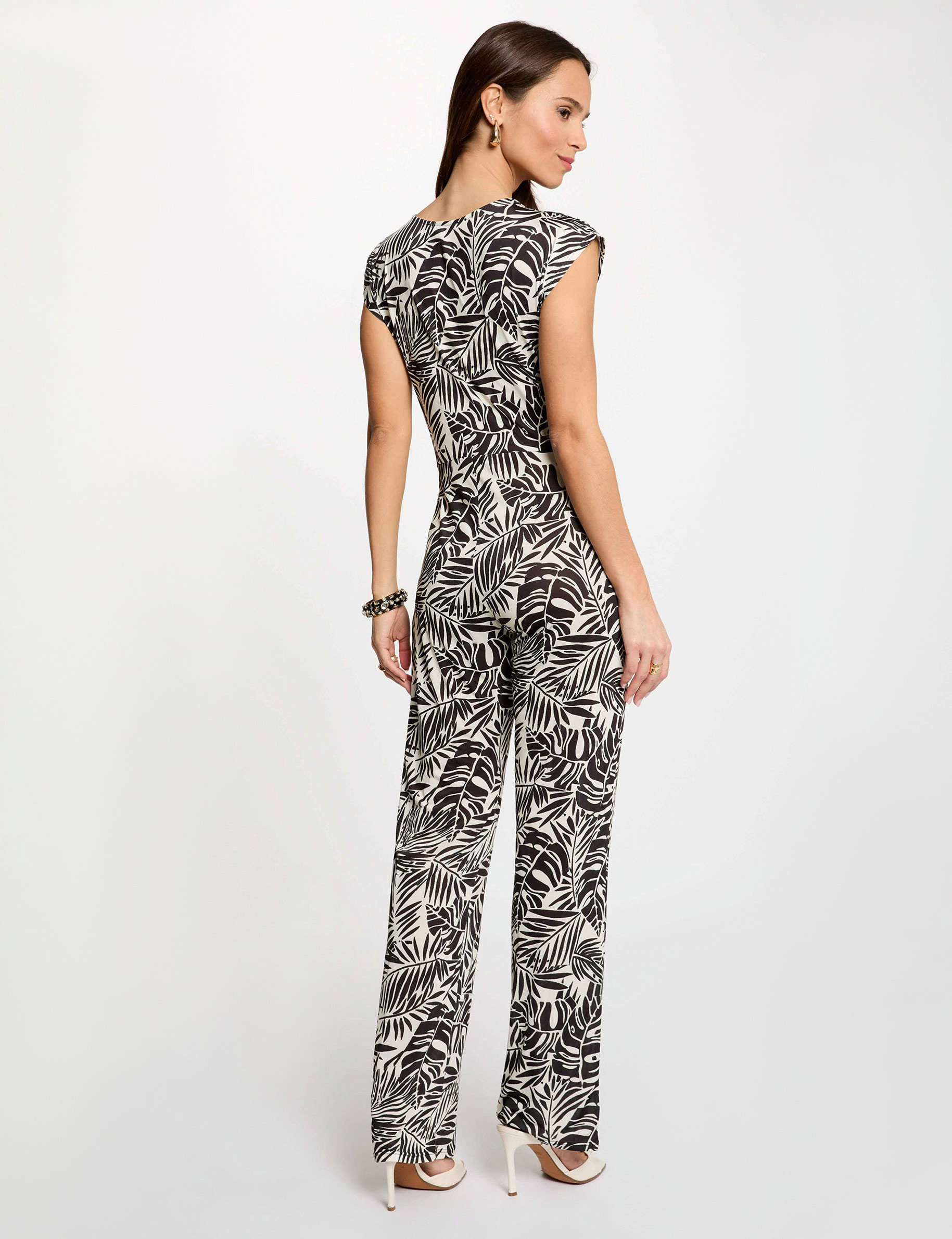 Combinaison ajust&eacute;e d&eacute;collet&eacute; multicolore femme