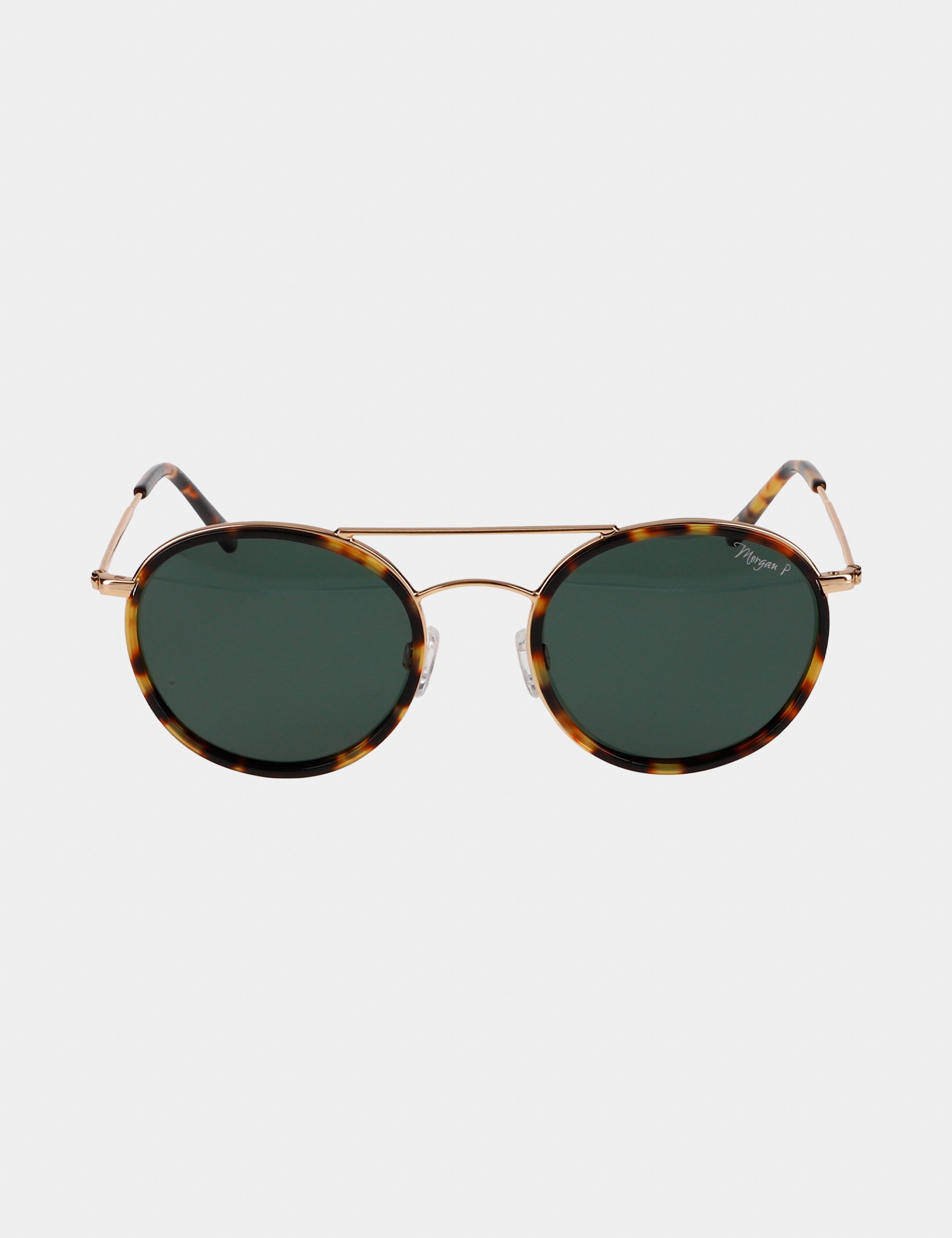 Lunettes de soleil rondes double-pont dore femme Lunettes de soleil rondes double-pont dore femme