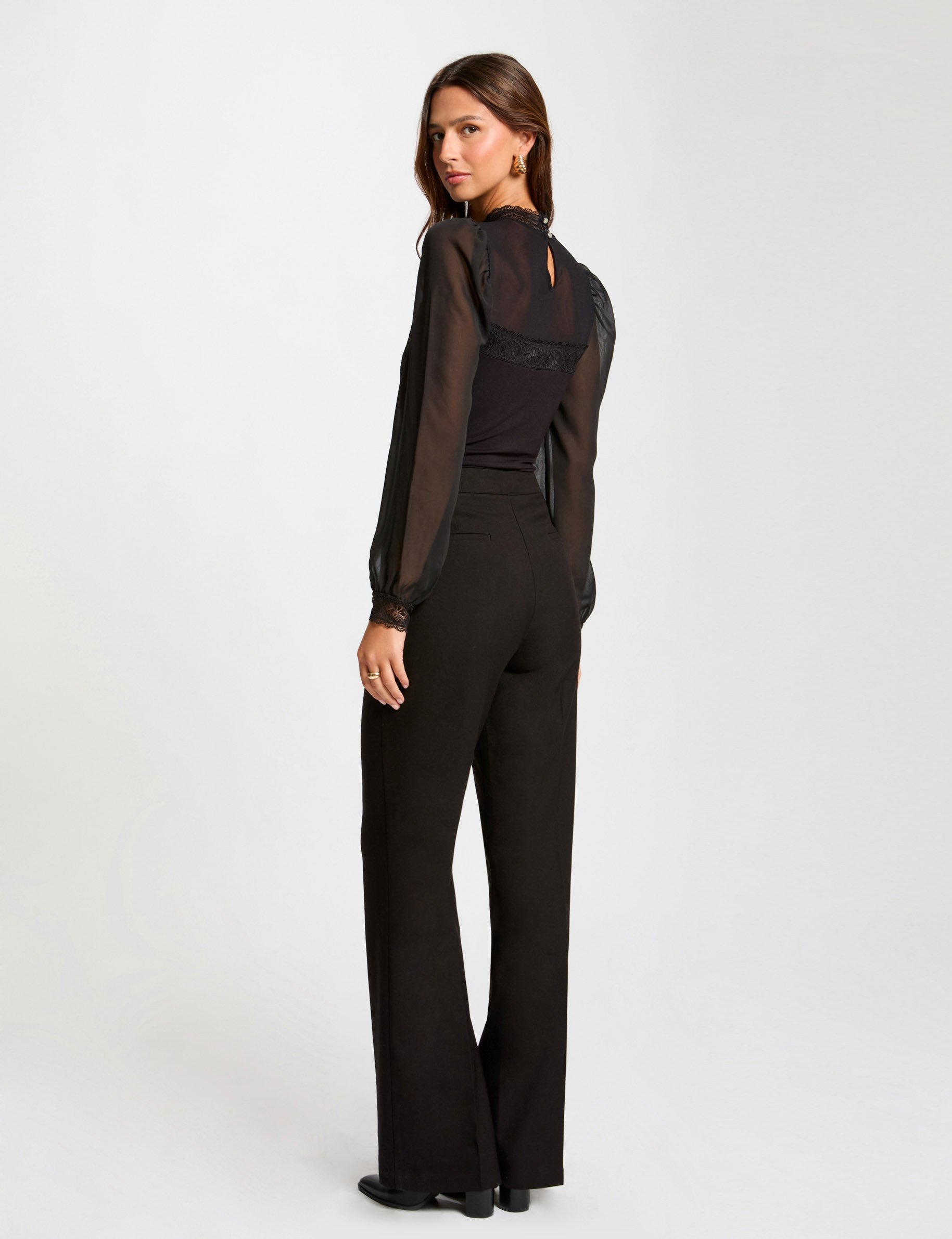 body manches longues dentelle noir femme Body manches longues dentelle noir femme