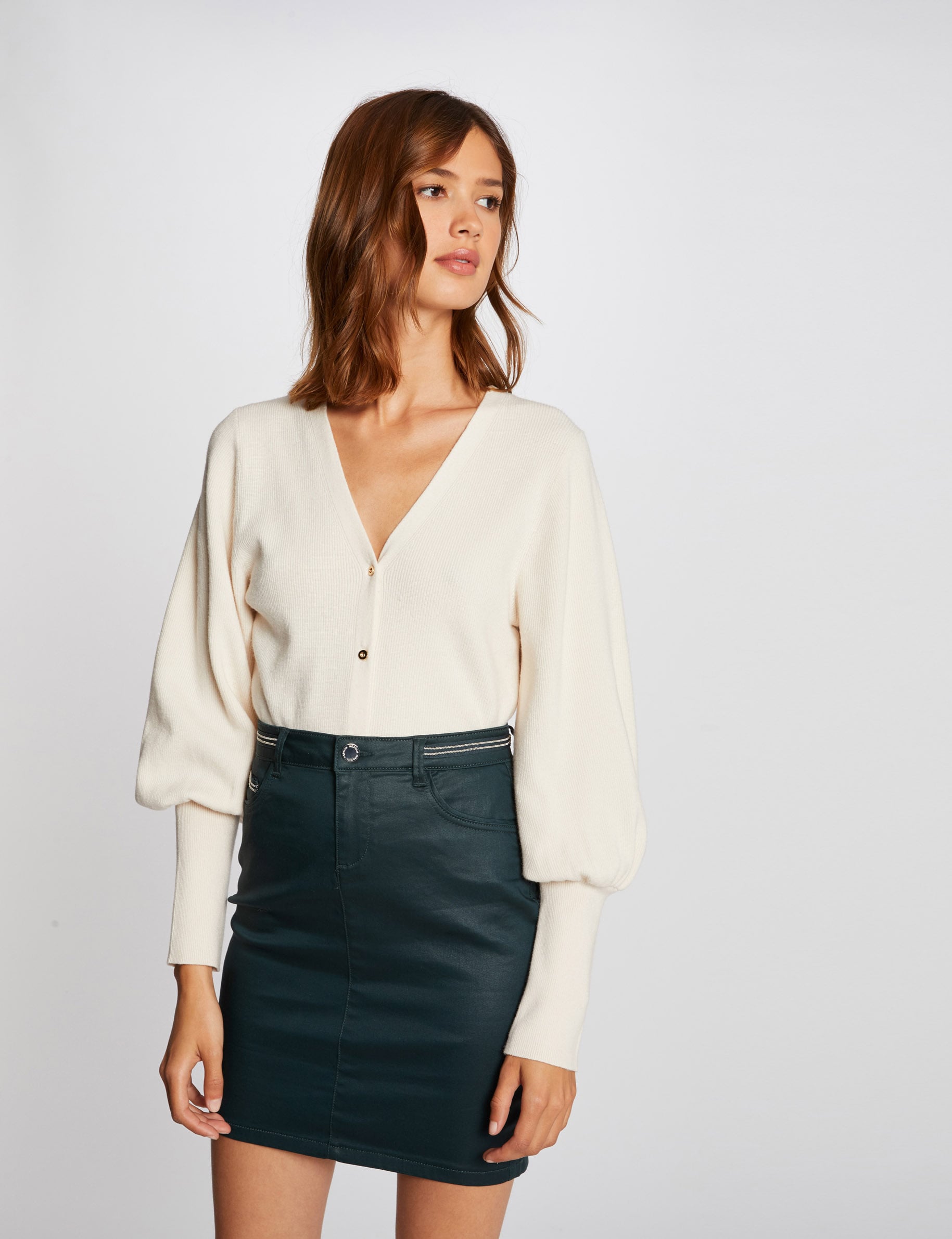 LACOSTE - Jupe plissée verte mi-longue - taille M (Neuf (Voir