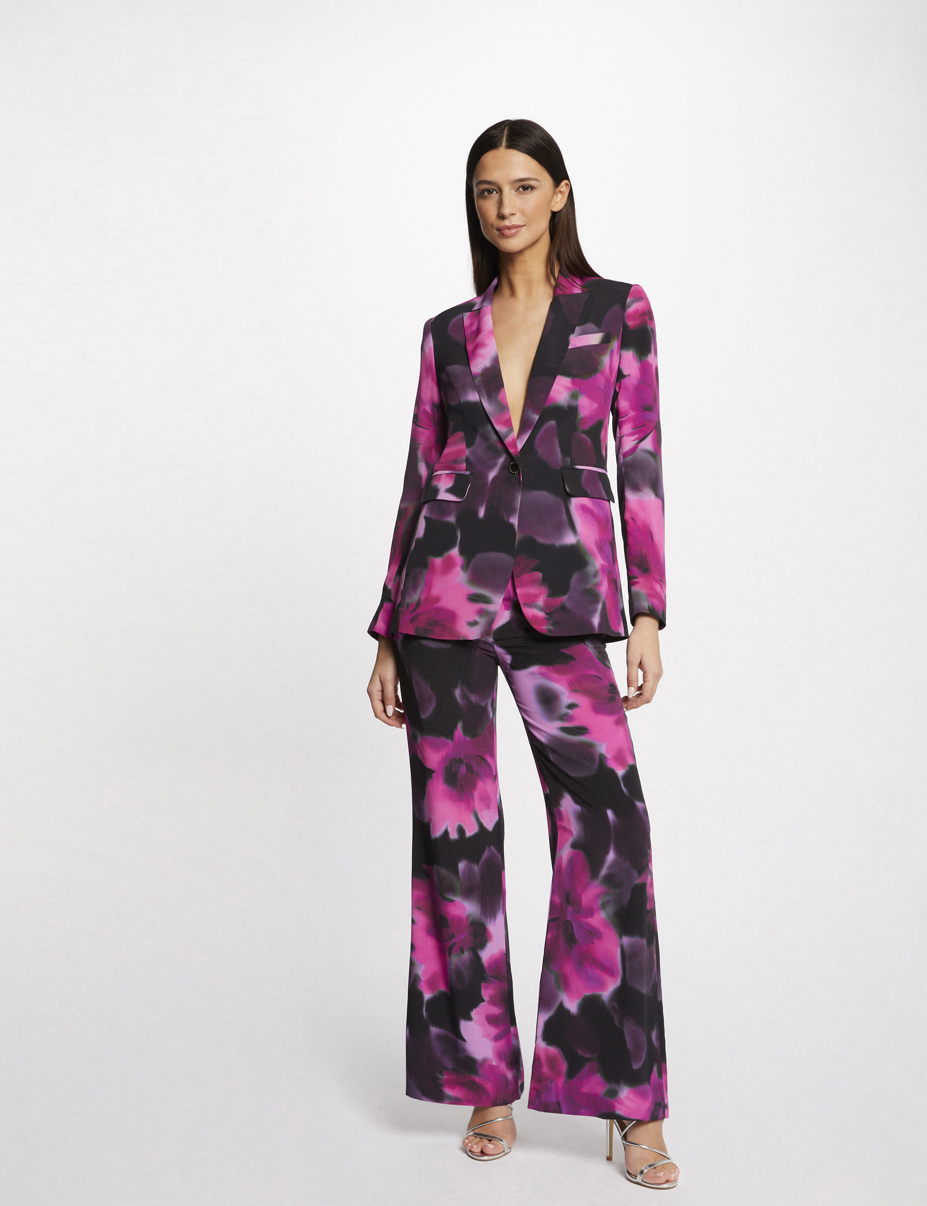 Veste tailleur droite imprimé floral multico femme Veste tailleur droite imprimé floral multico femme