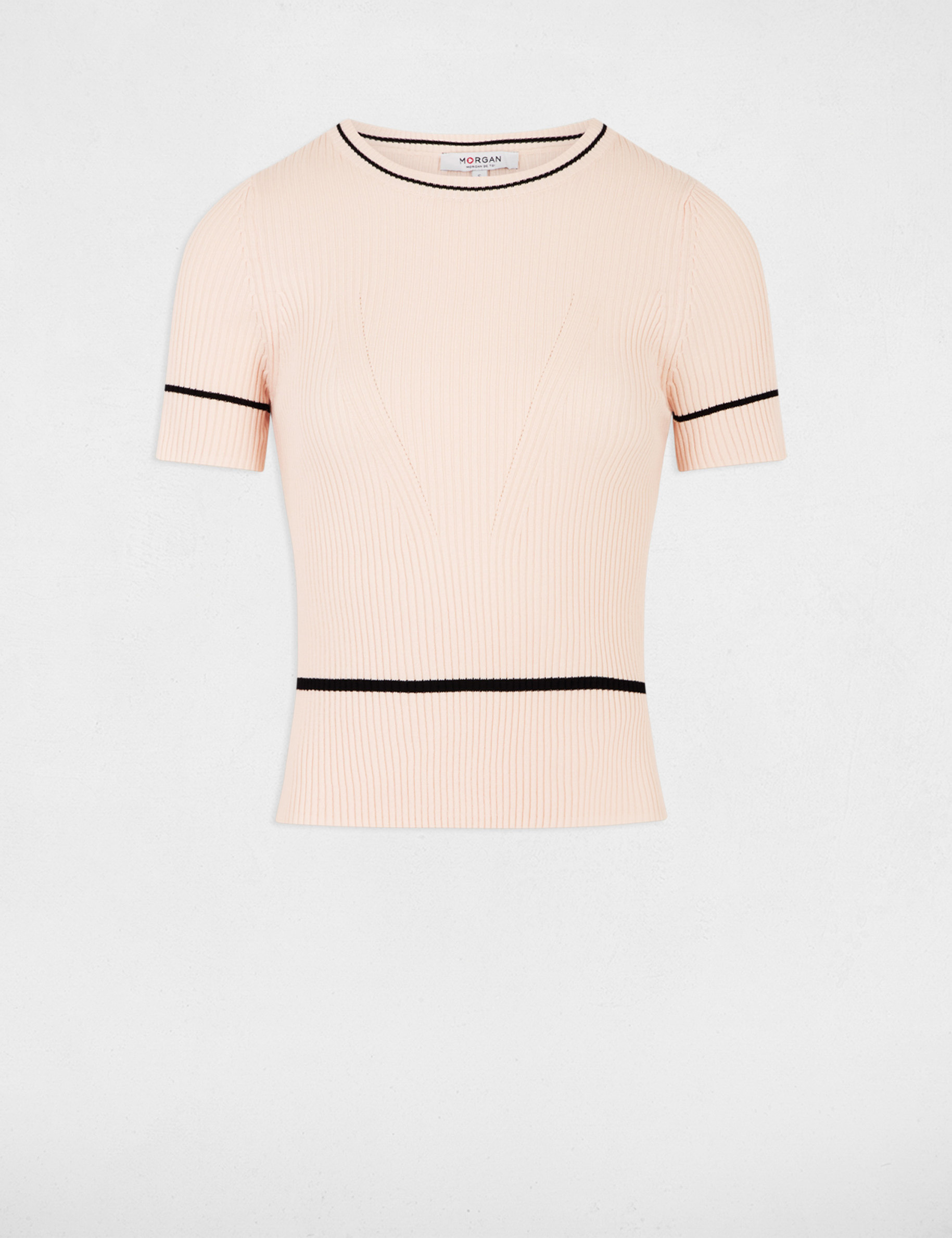 pull manches courtes rose clair femme Pull manches courtes rose clair femme