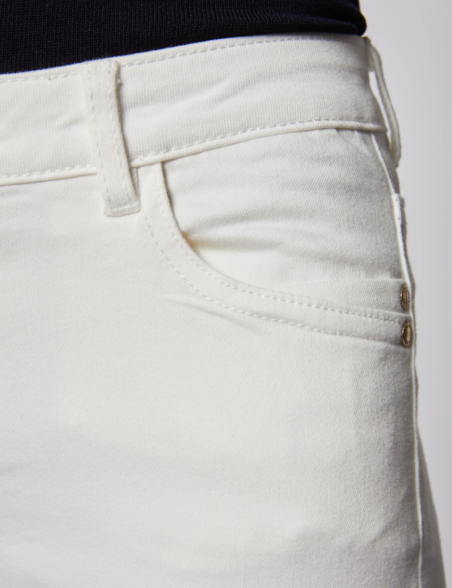 Pantalon skinny taille standard 5 poches ecru femme