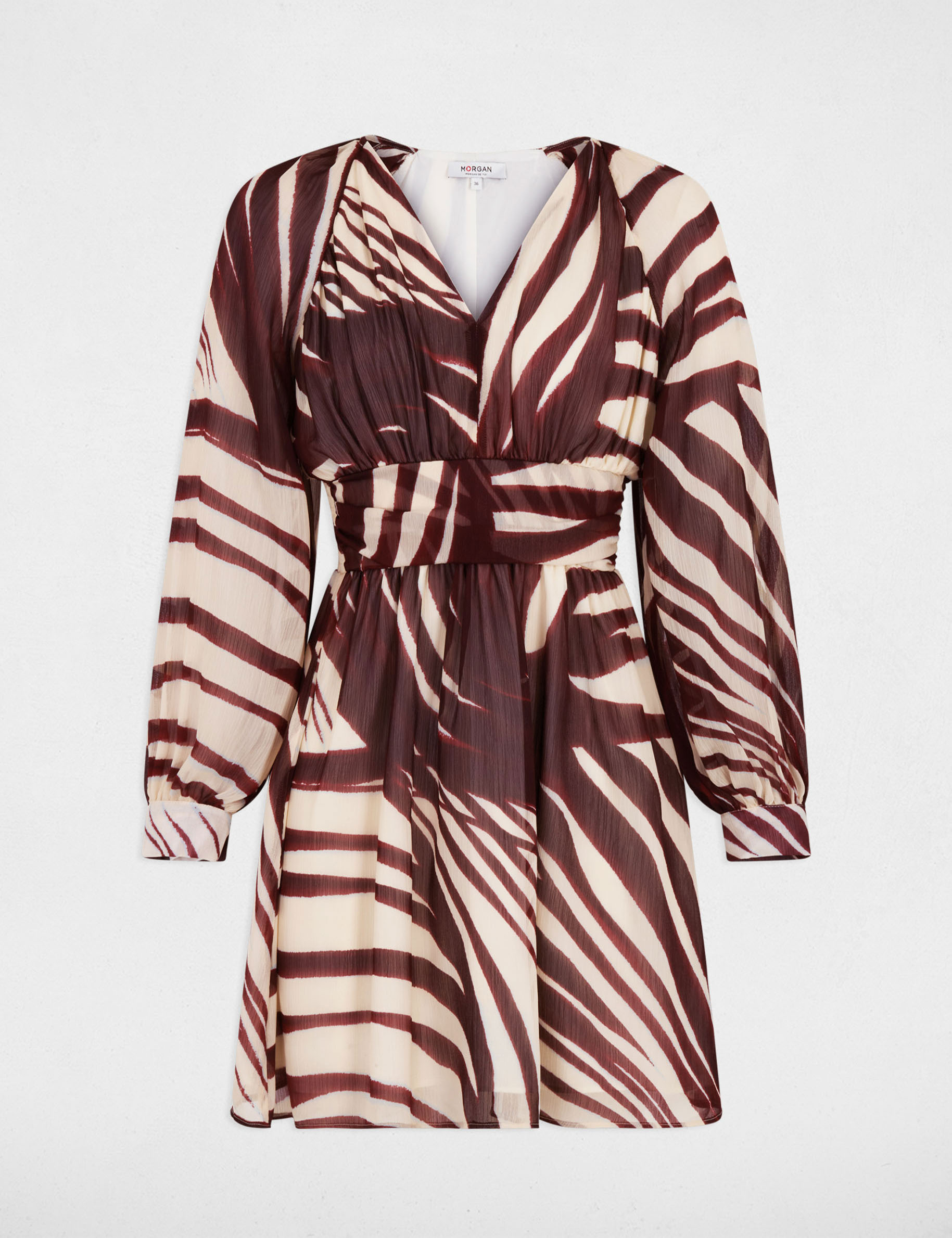 Robe courte cache coeur multicolore femme