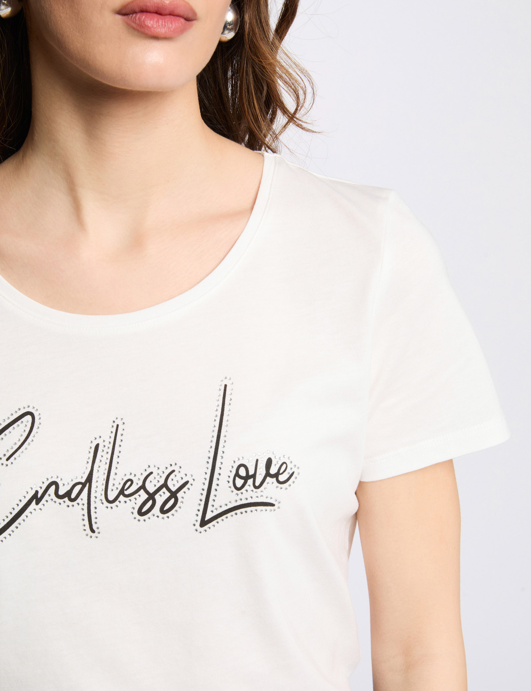 t shirt a inscription blanc femme T-shirt à inscription blanc femme