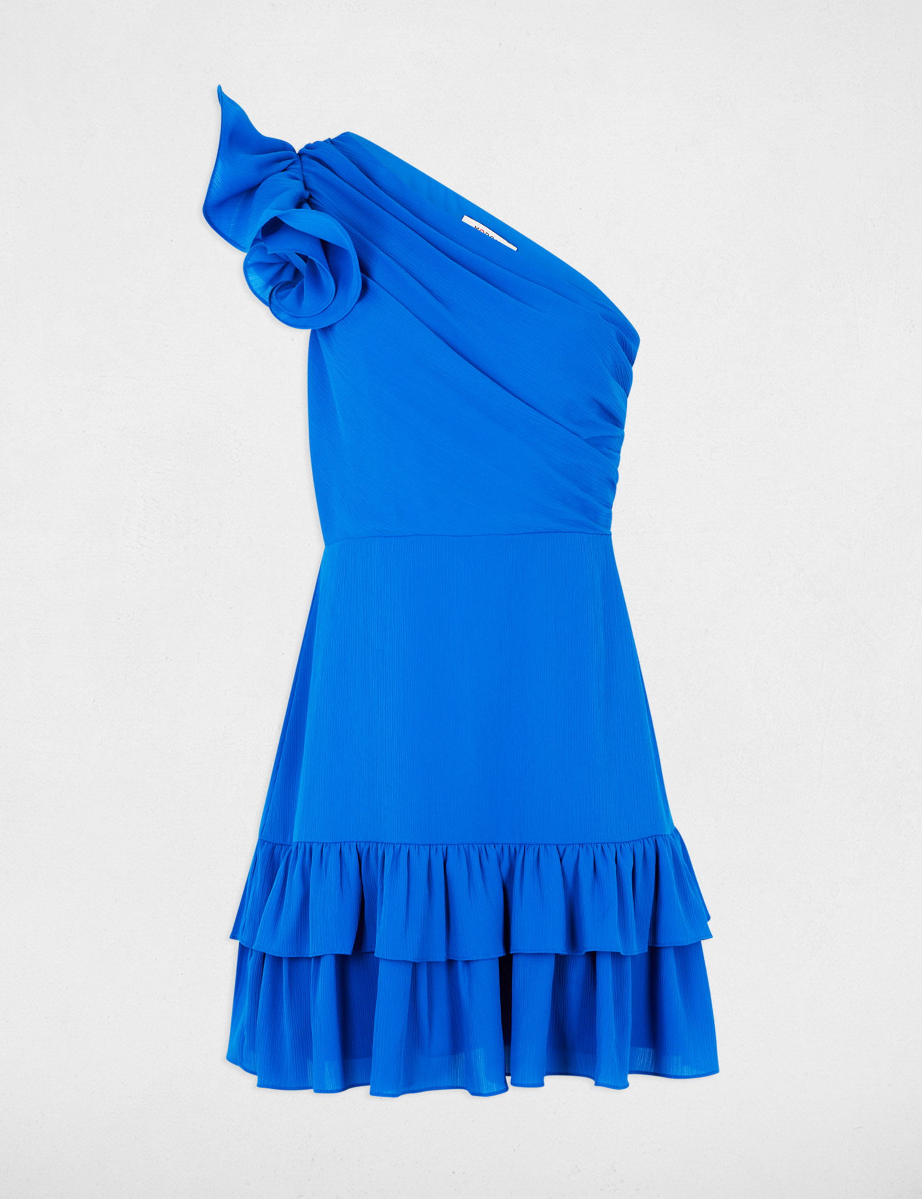 robe courte trapeze volants bleu electrique femme Robe courte trapèze volants bleu electrique femme