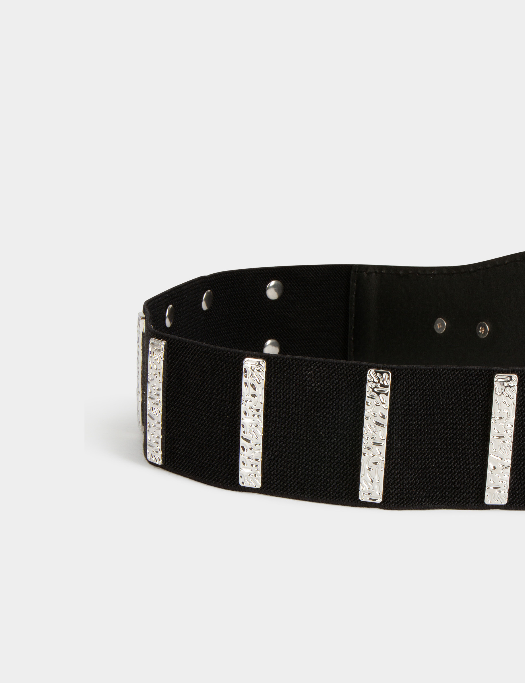 ceinture elastiquee avec ornements noir femme Ceinture élastiquée avec ornements noir femme