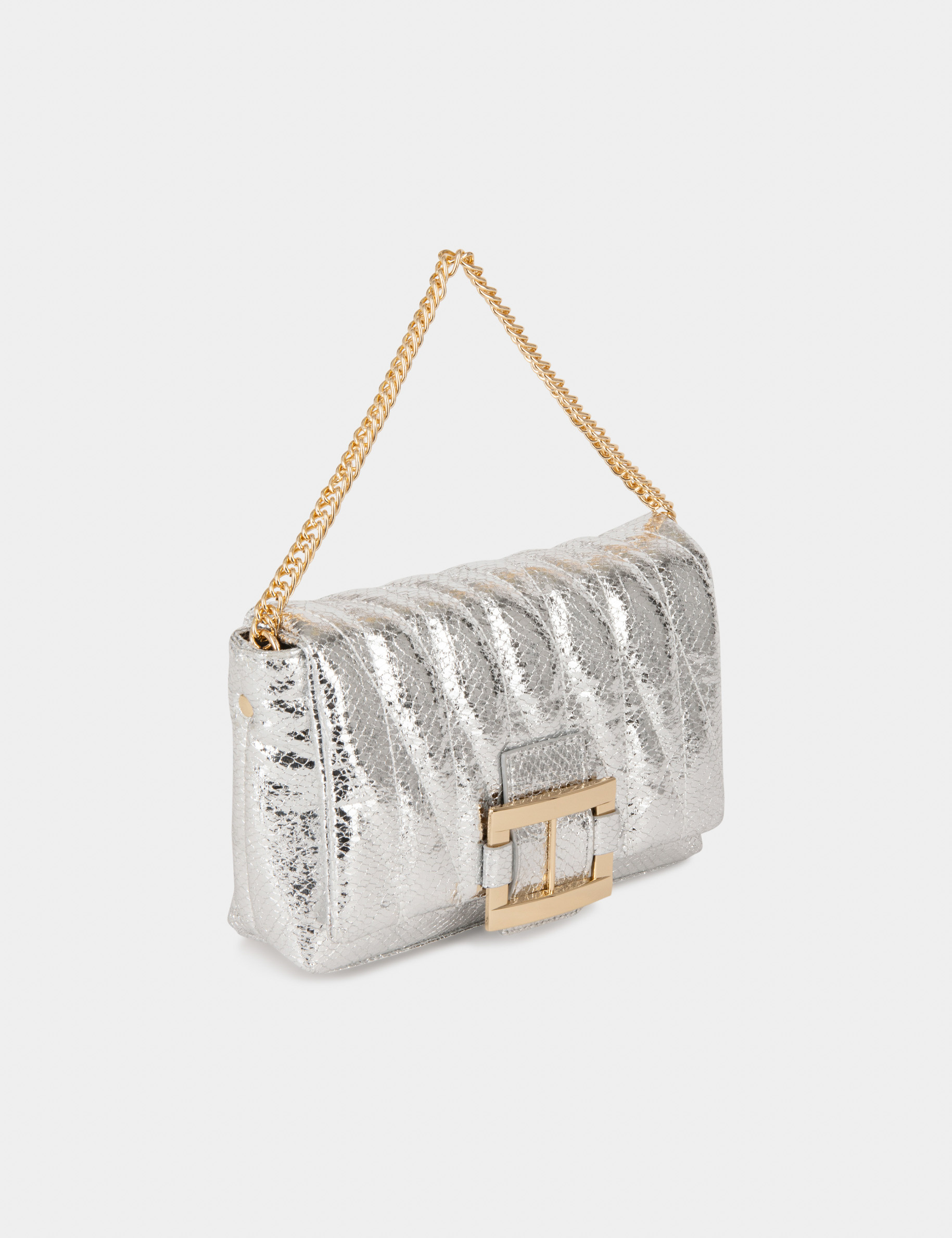 Sac matelassé avec boucle argente femme Sac matelassé avec boucle argente femme