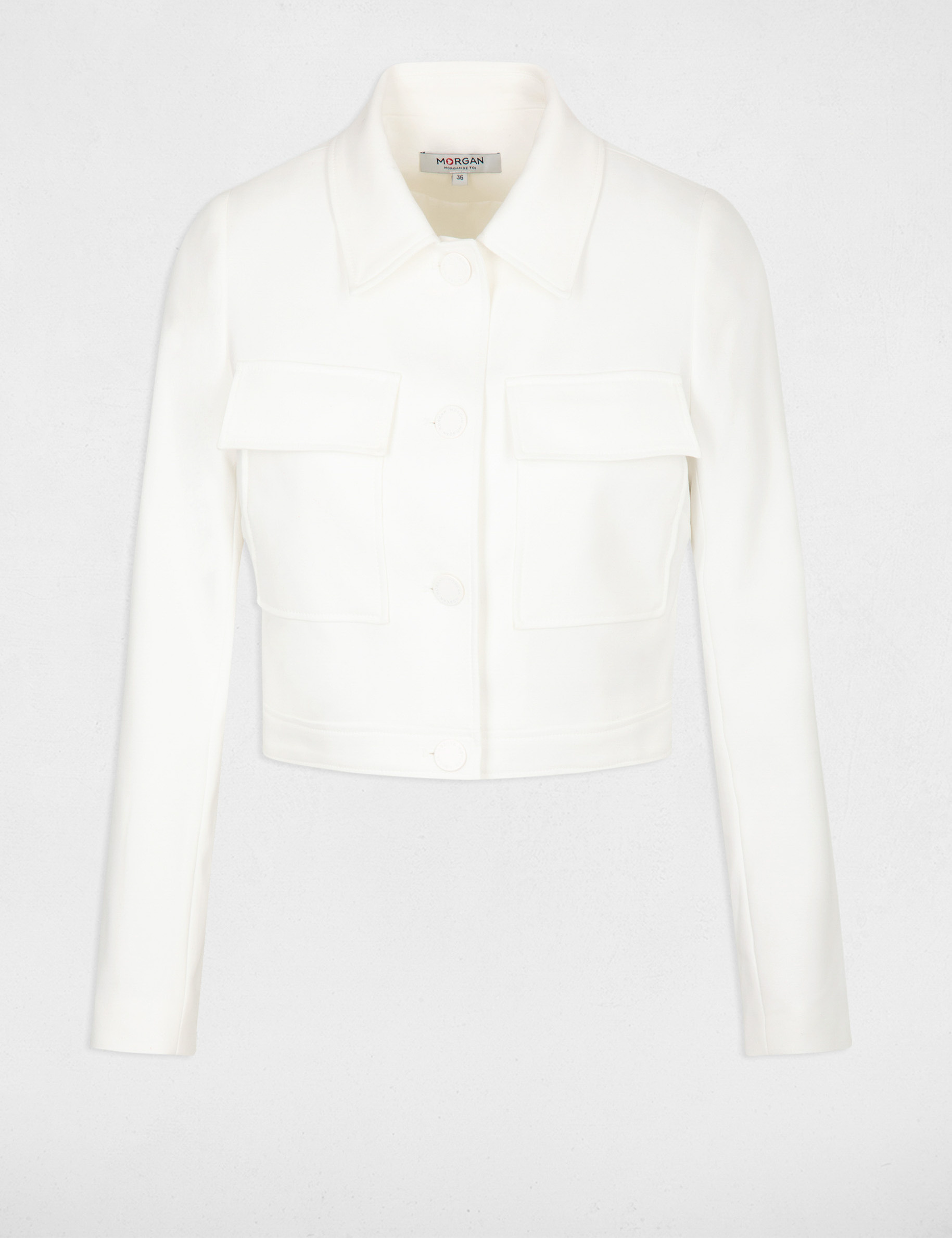 veste courte boutonnee ecru femme Veste courte boutonnée ecru femme