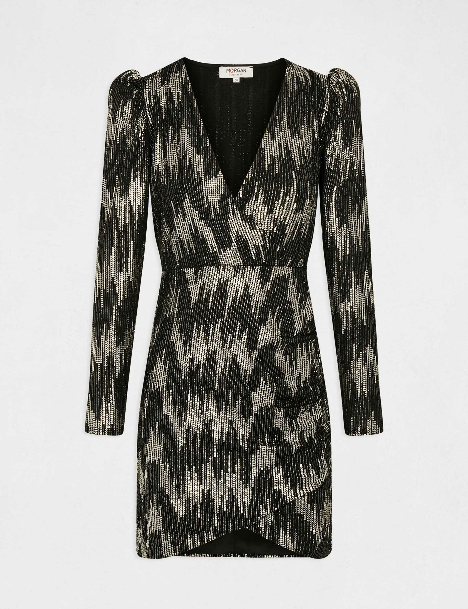 Morgan Robe A Paillette Femme Sequin Morgan Robe Longue Noire Iris