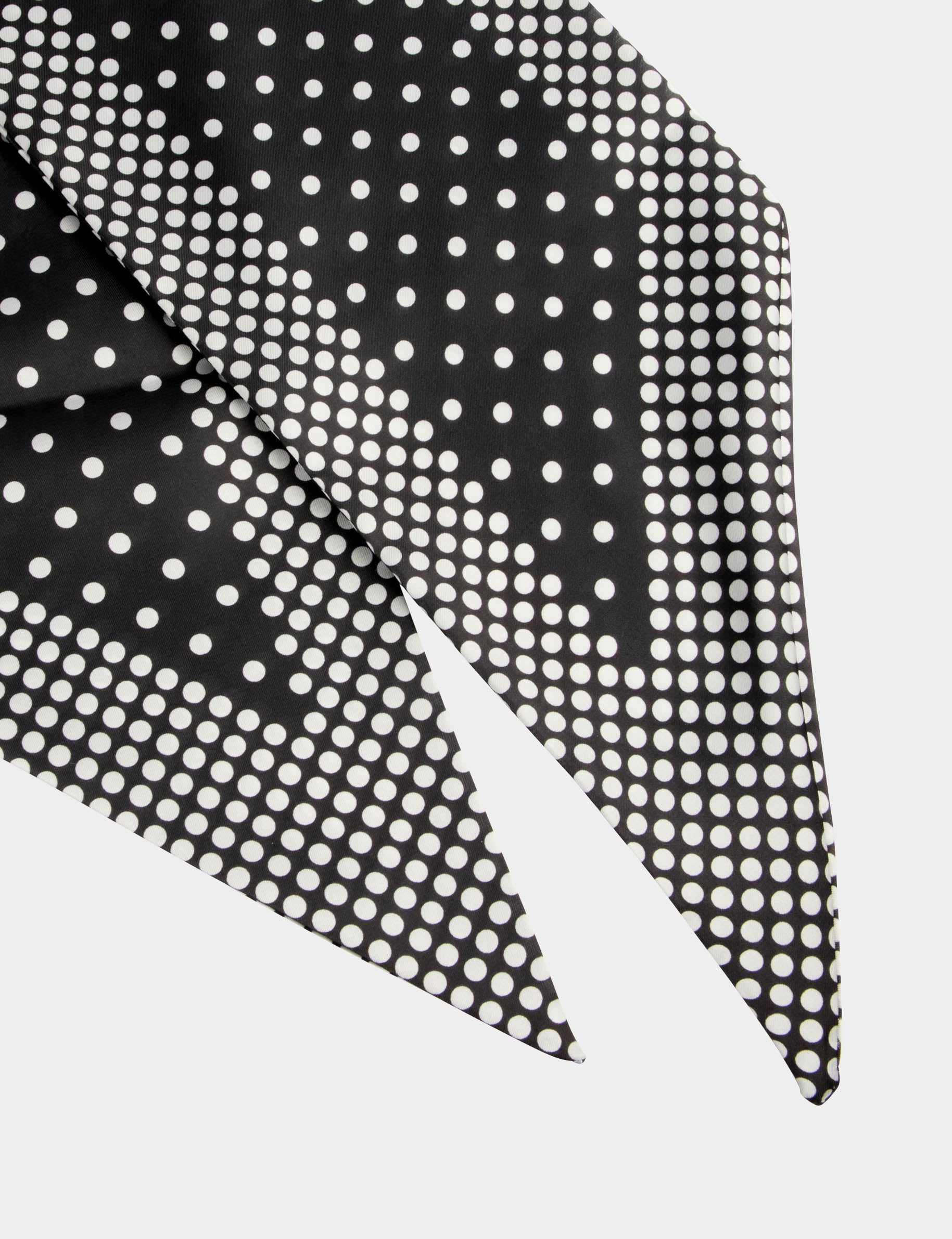 Foulard motif pois noir femme