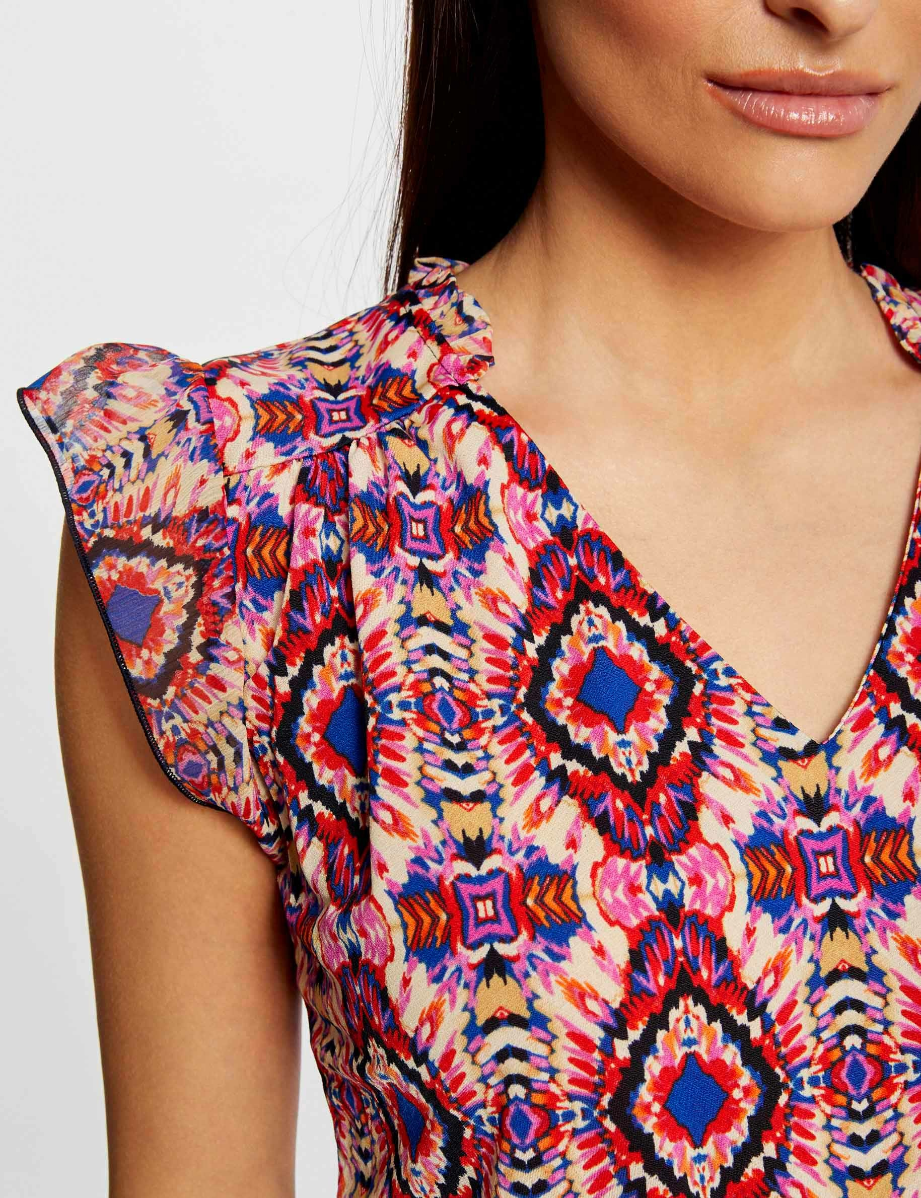 T-shirt manches courtes imprimé multico femme T-shirt manches courtes imprimé multico femme