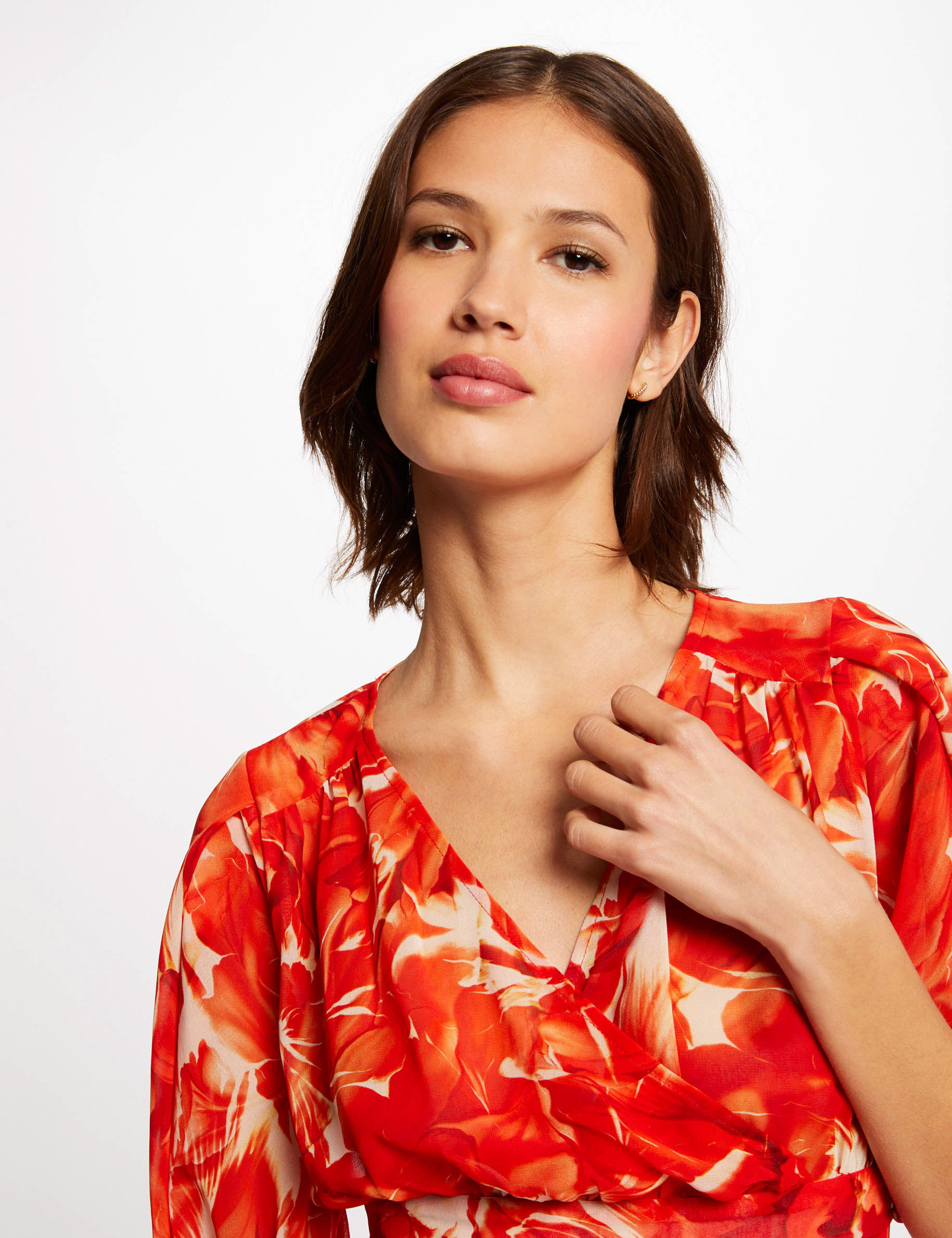 Jupe longue sexy pour femme, extensible, épaisse, taille haute, imprimé floral, jupe crayon longue moulante fendue dans le dos, Noir, Petit